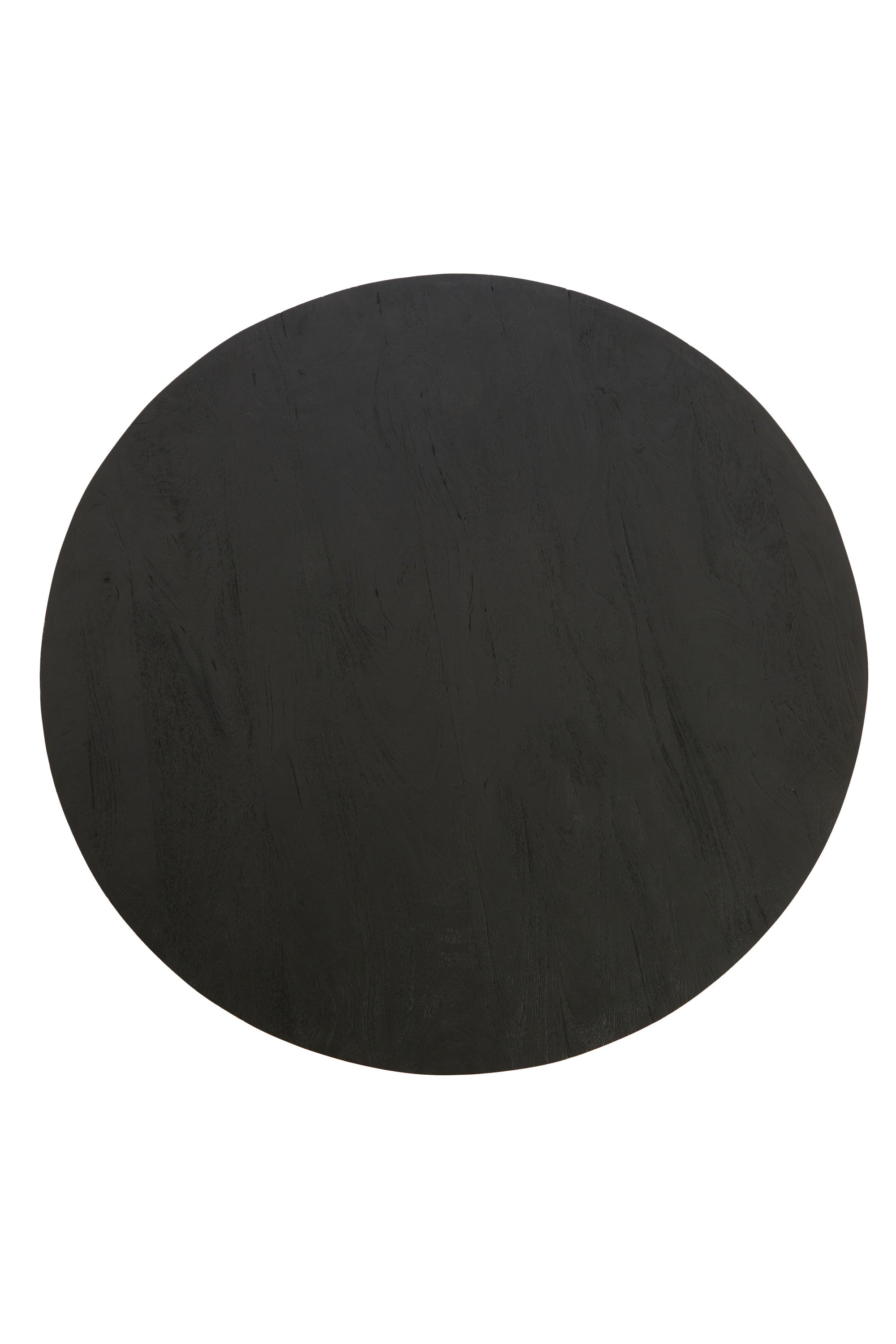 Tunja Matt Black Wood Round Dining Table 120cm