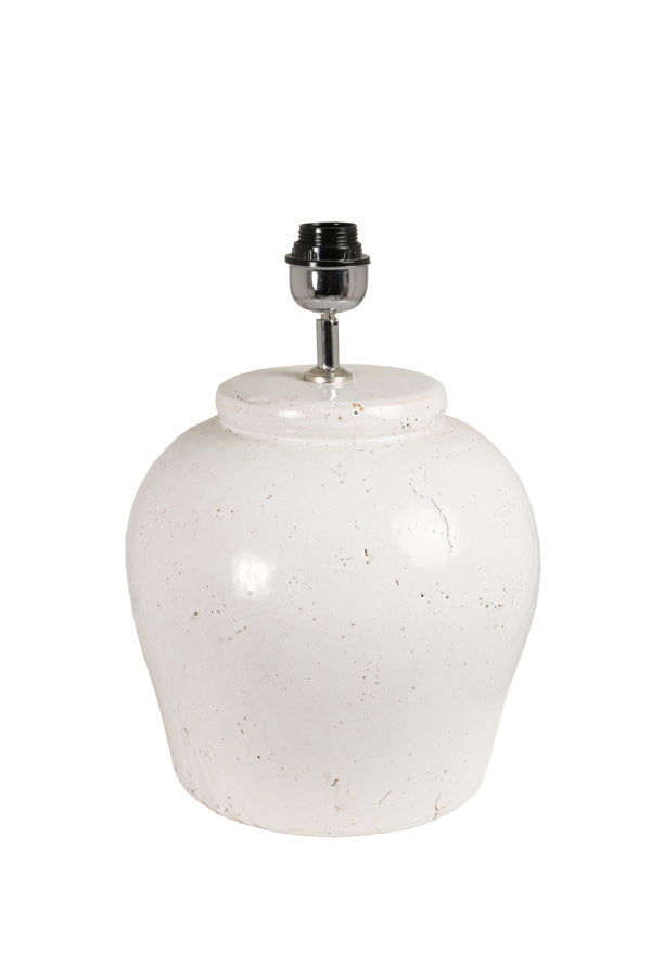 Etna Antique White Ceramic Table Lamp Base