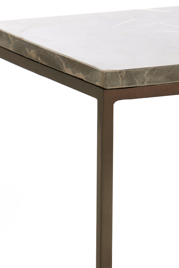 Morena Set of 2 Brown Marble Console Tables