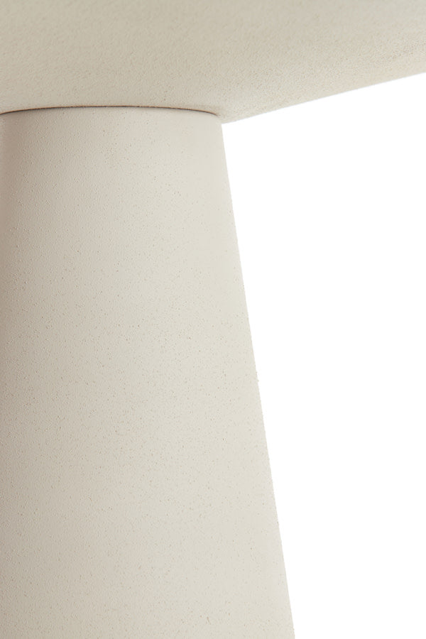 Abala Matt Cream Metal Square Side Table 59cm