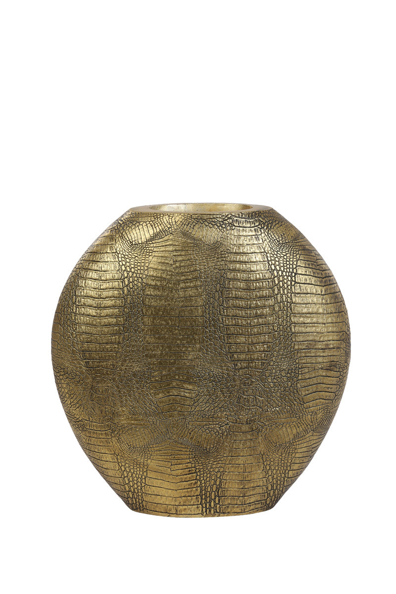 Skeld Antique Bronze Snake Pattern Vase 40cm
