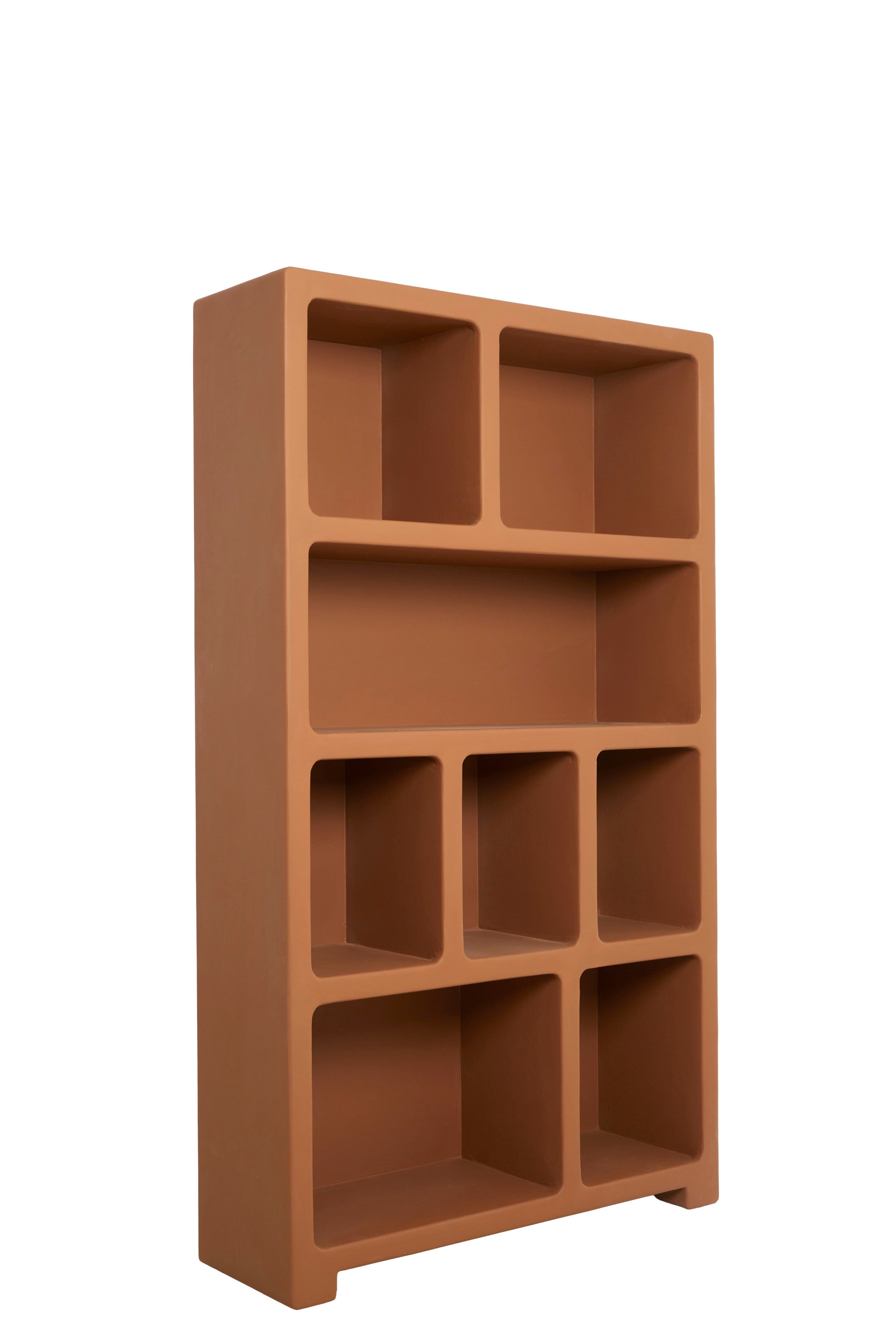 Nahua Terracotta Wood Tall Storage Cabinet