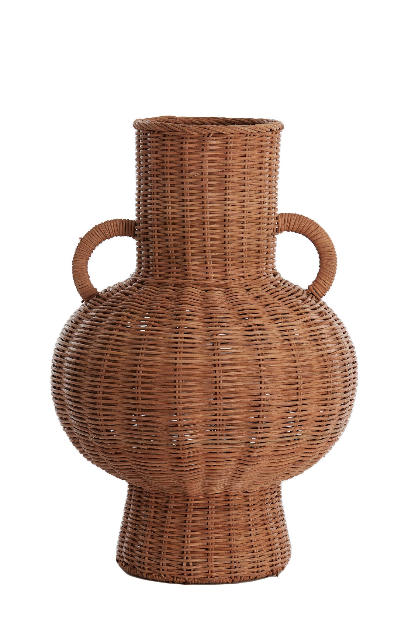 Neivo Brown Woven Rattan Vase