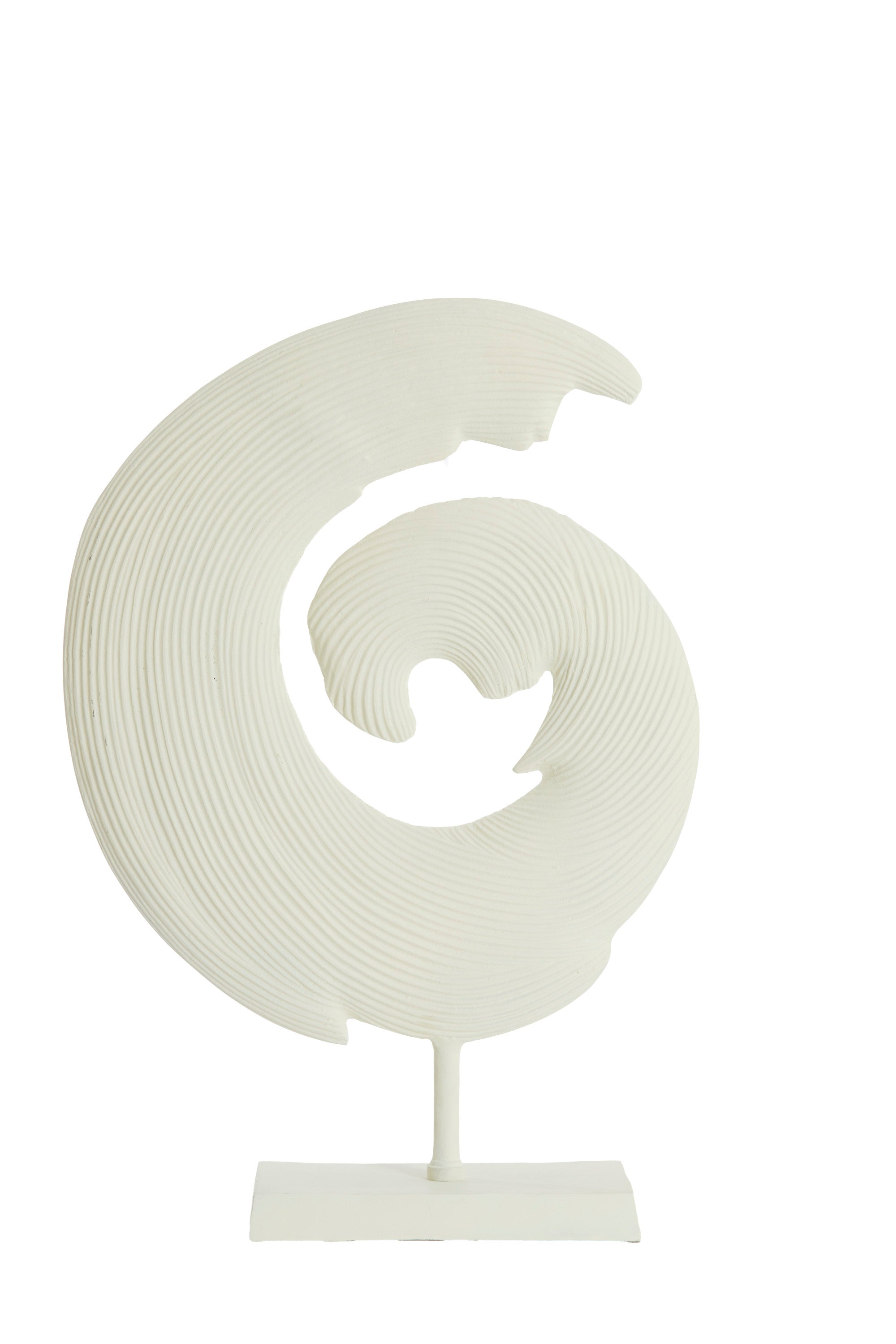 Shwiba Cream Metal Ornament on Stand