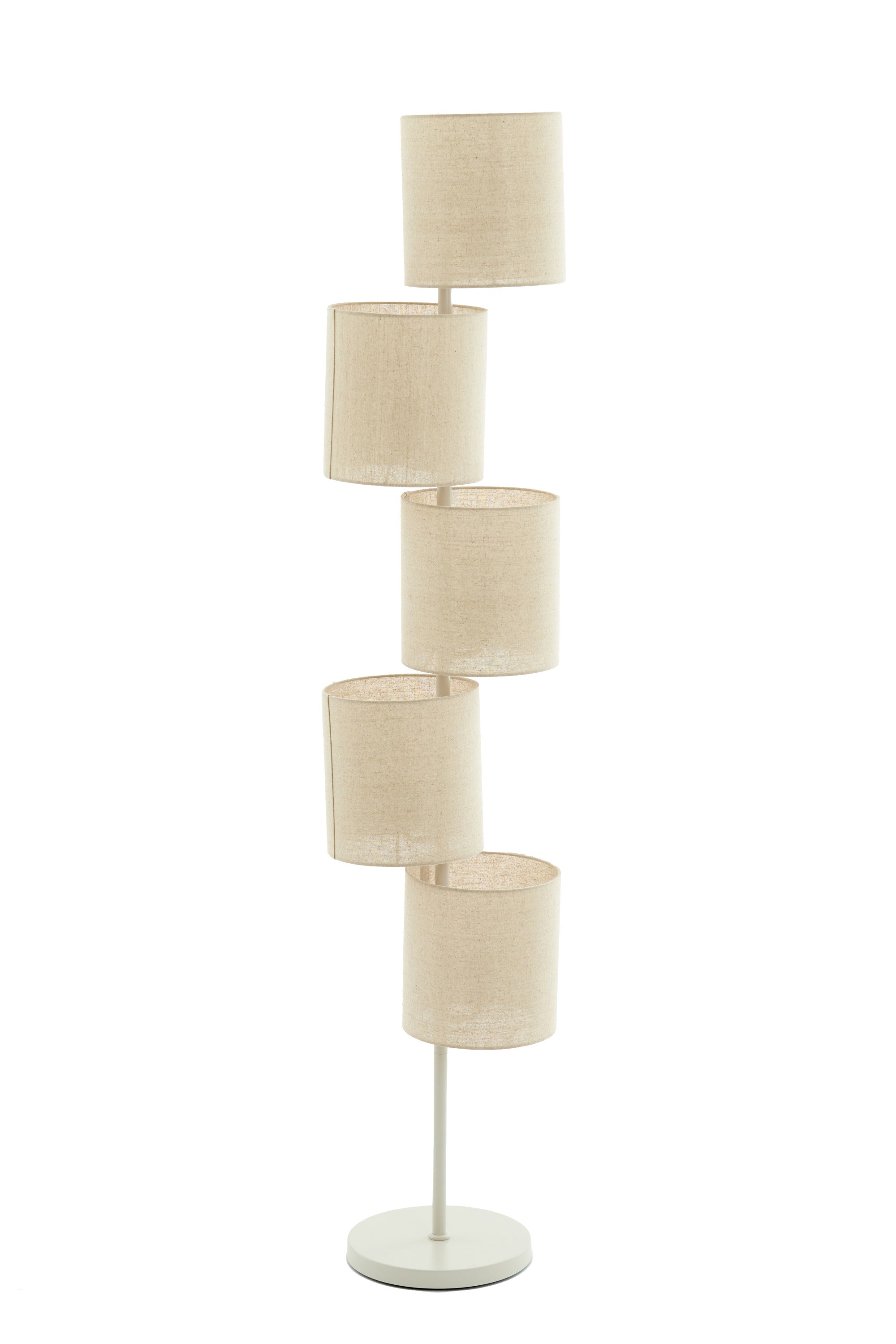Benigno Beige Metal 5 Light Floor Lamp