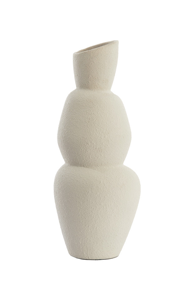 Aram Cream Ceramic Vase 46.5cm