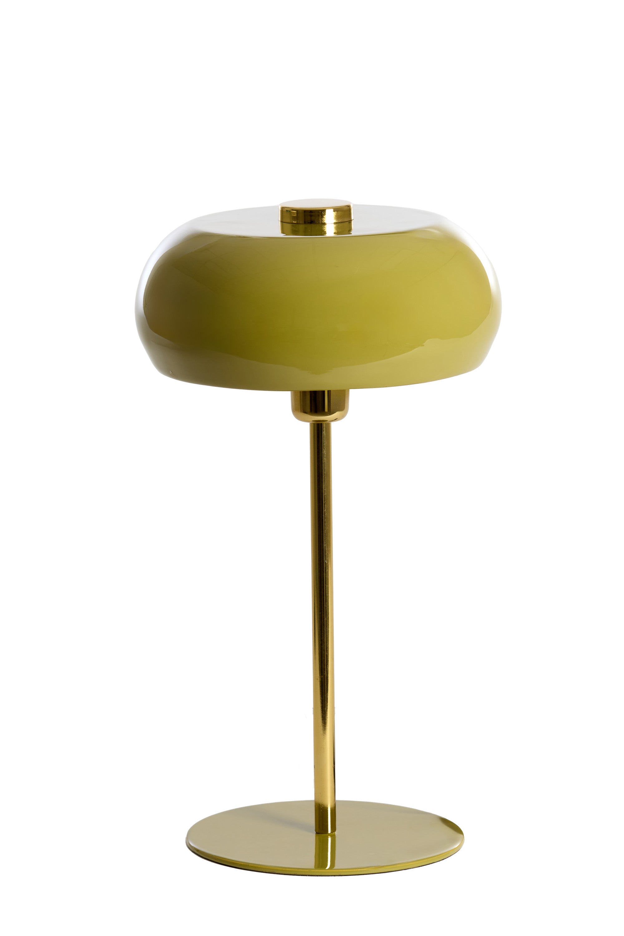 Surin Gloss Olive Green & Gold Metal Table Lamp