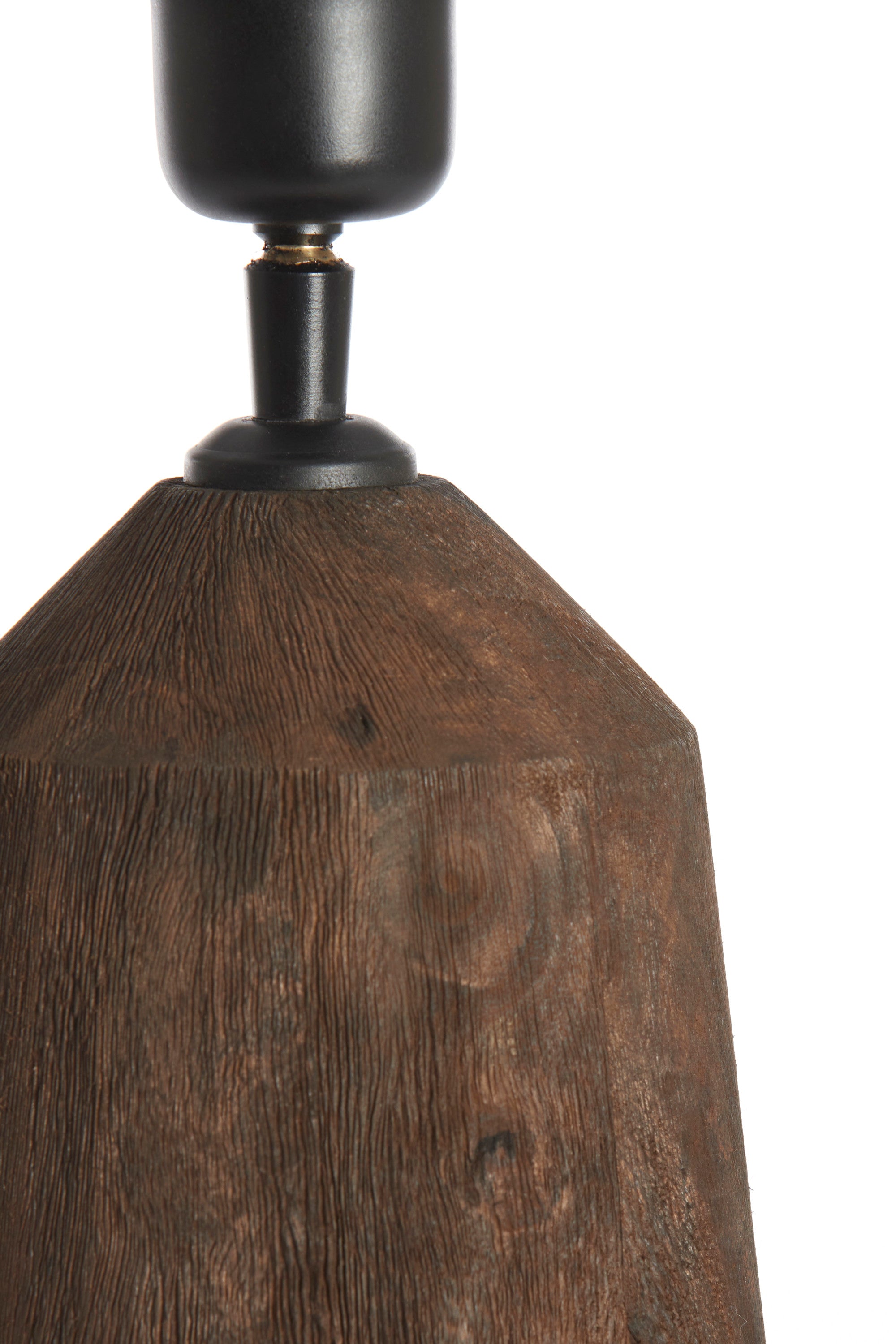 Trapani Matt Dark Brown Wood Table Lamp Base 45cm