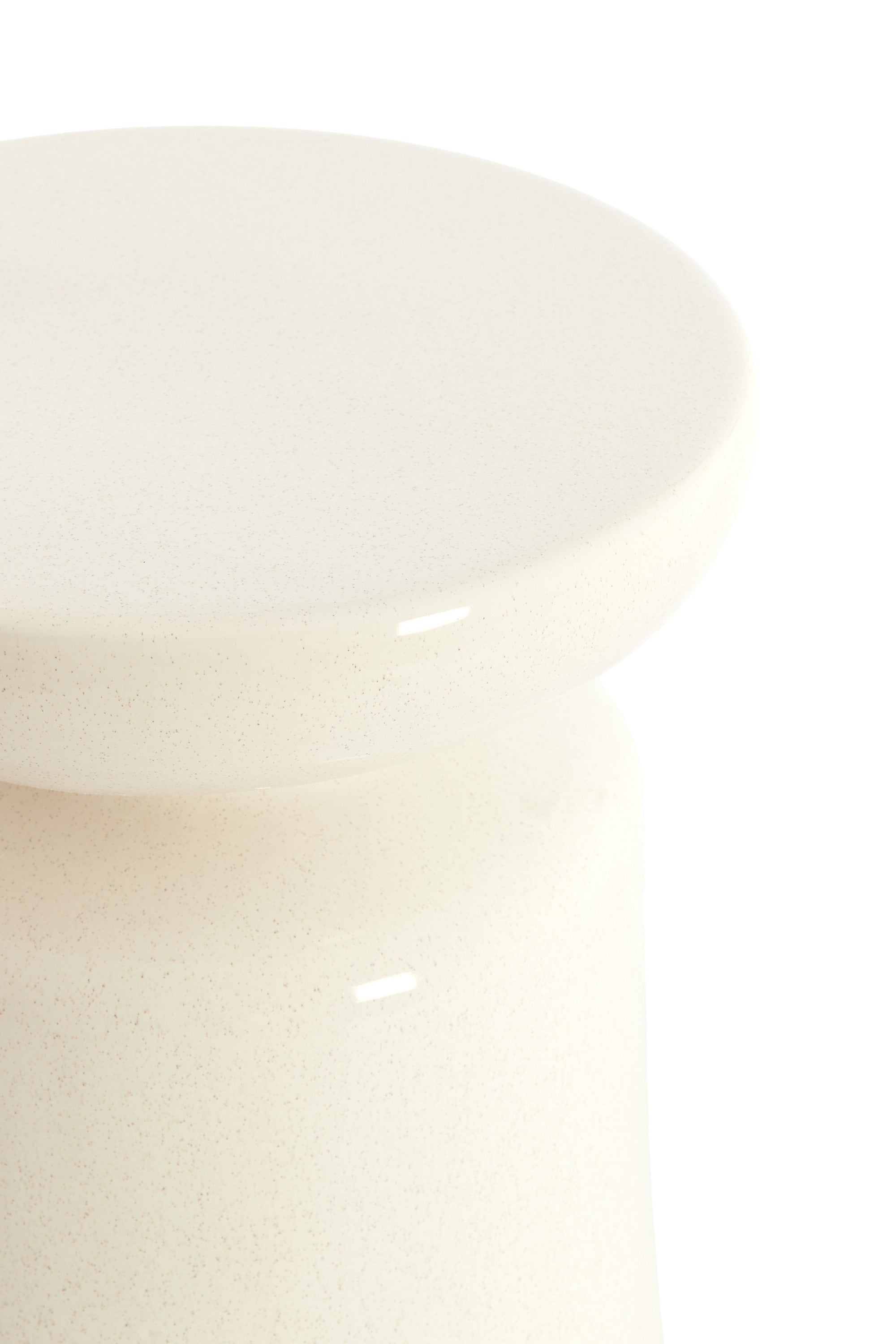 Kotor Cream Ceramic Round Side Table