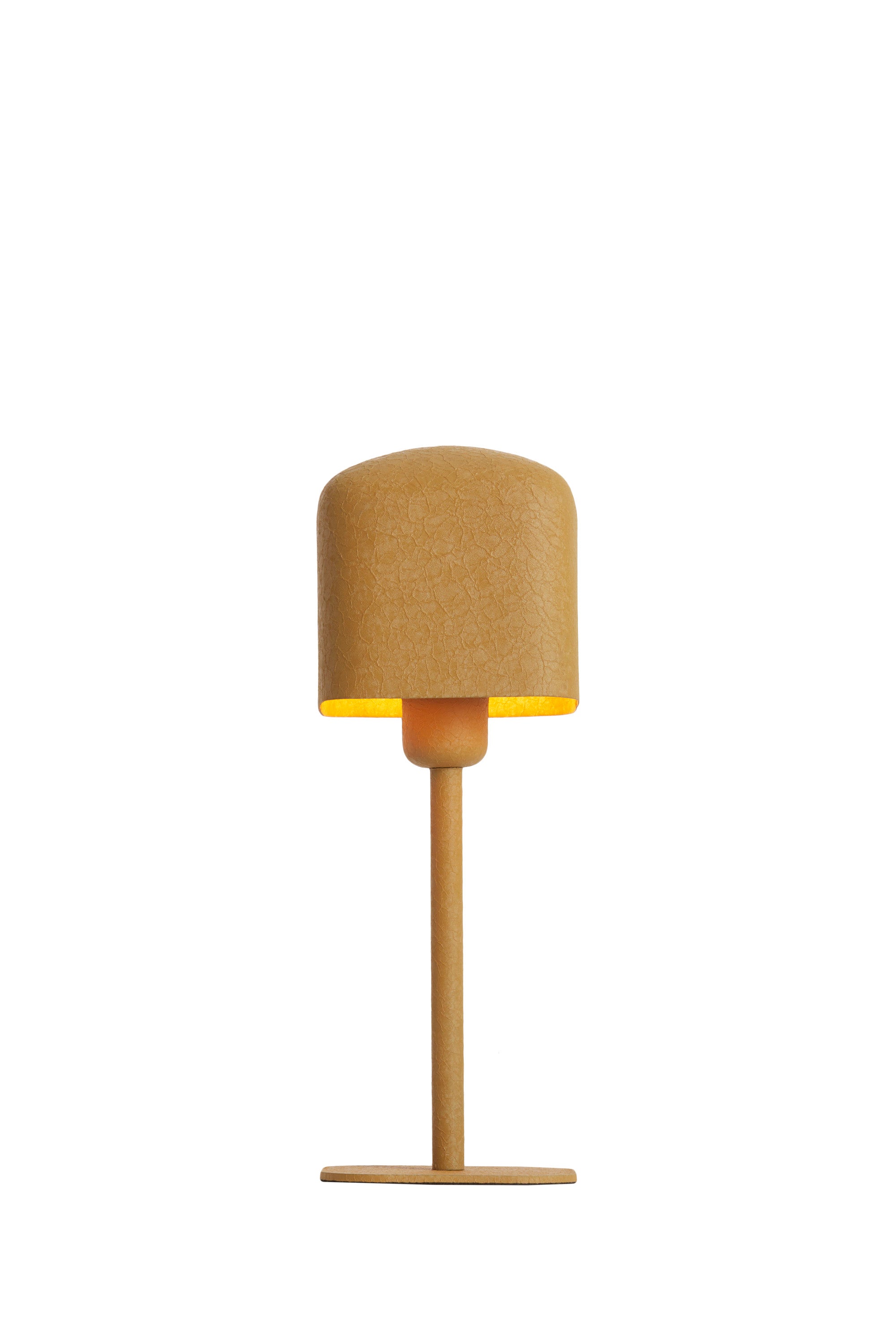 Elenie Matt Ochre Yellow Metal Table Lamp 36cm