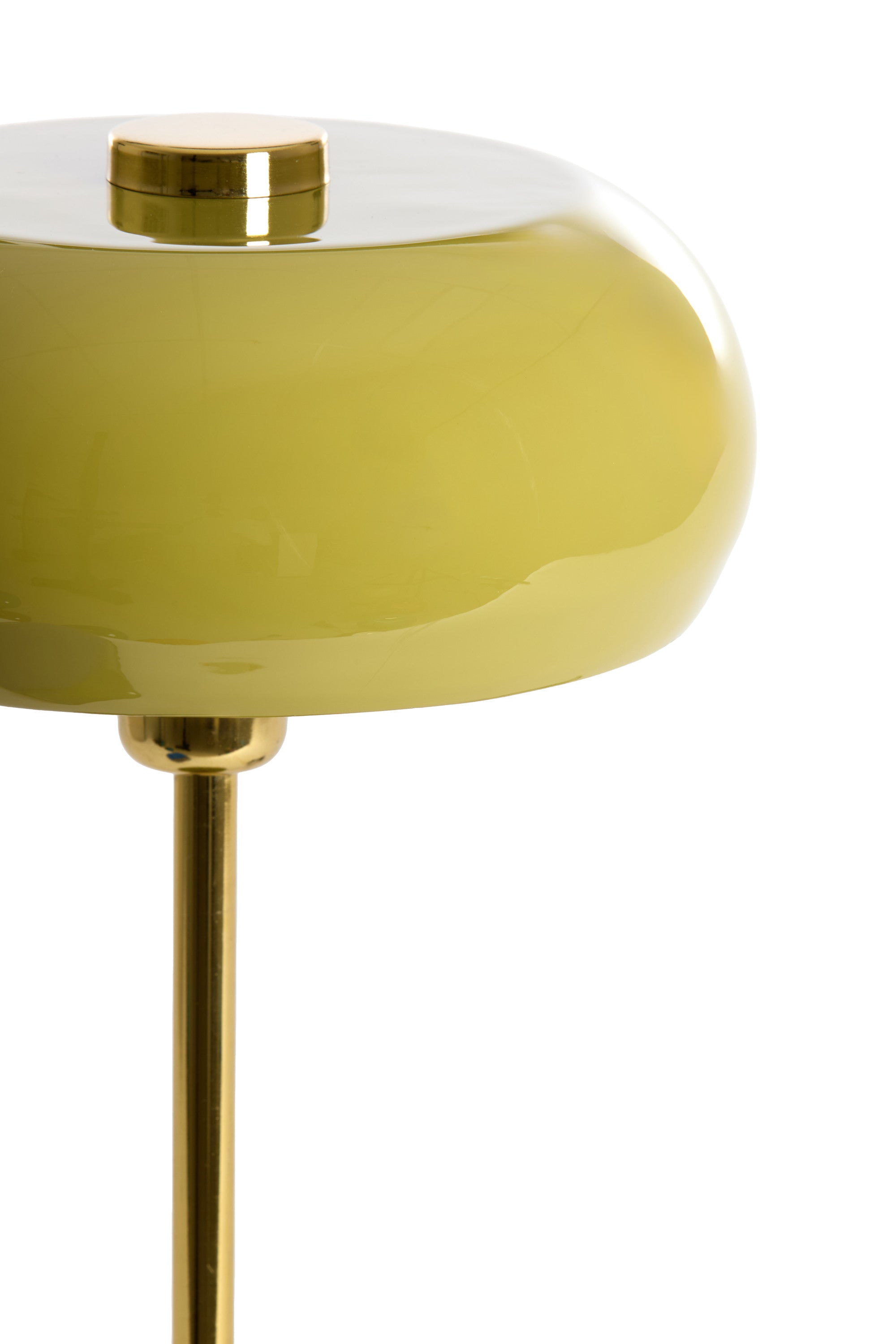 Surin Gloss Olive Green & Gold Metal Table Lamp