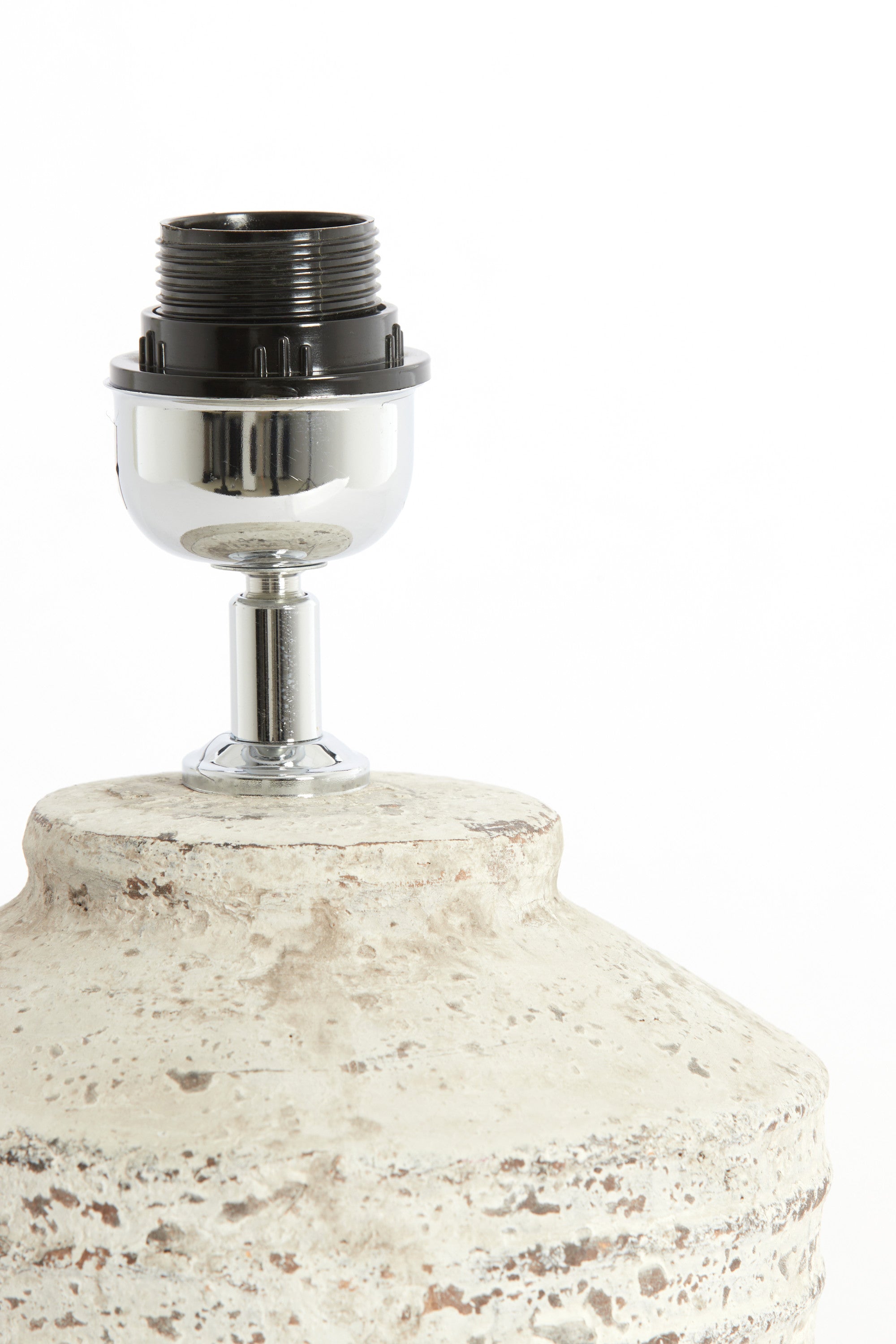 Toba Antique Grey Ceramic Table Lamp Base 30cm