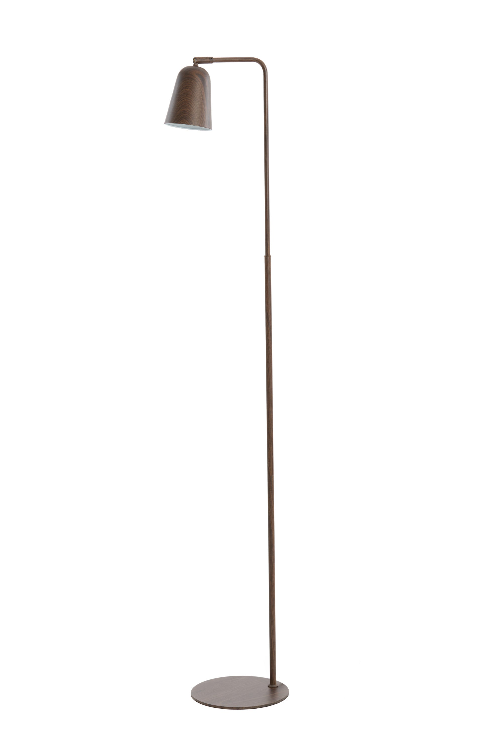 Salomo Dark Brown Wood Effect Floor Lamp
