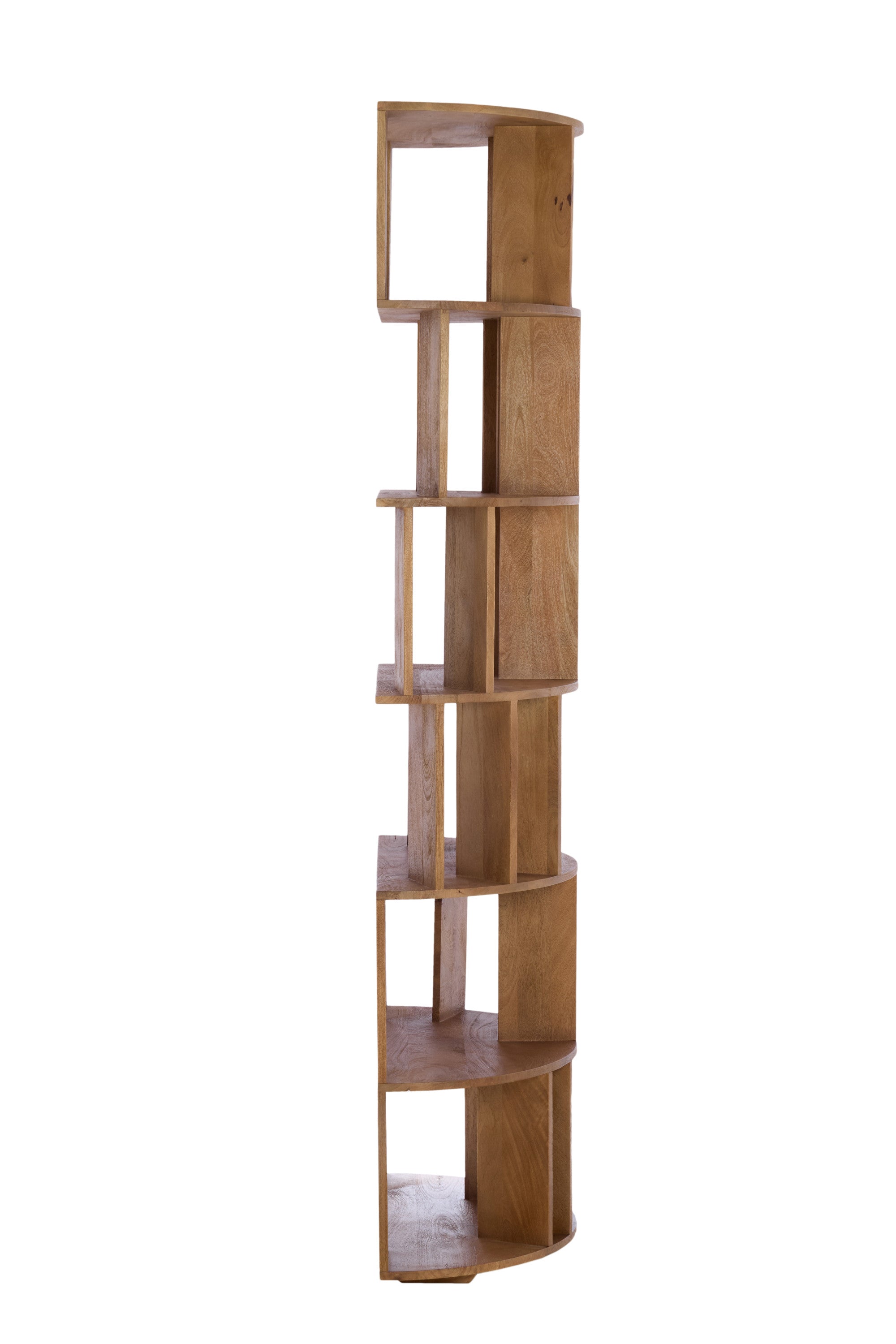Limpya Light Brown Wood Open Wall Cabinet