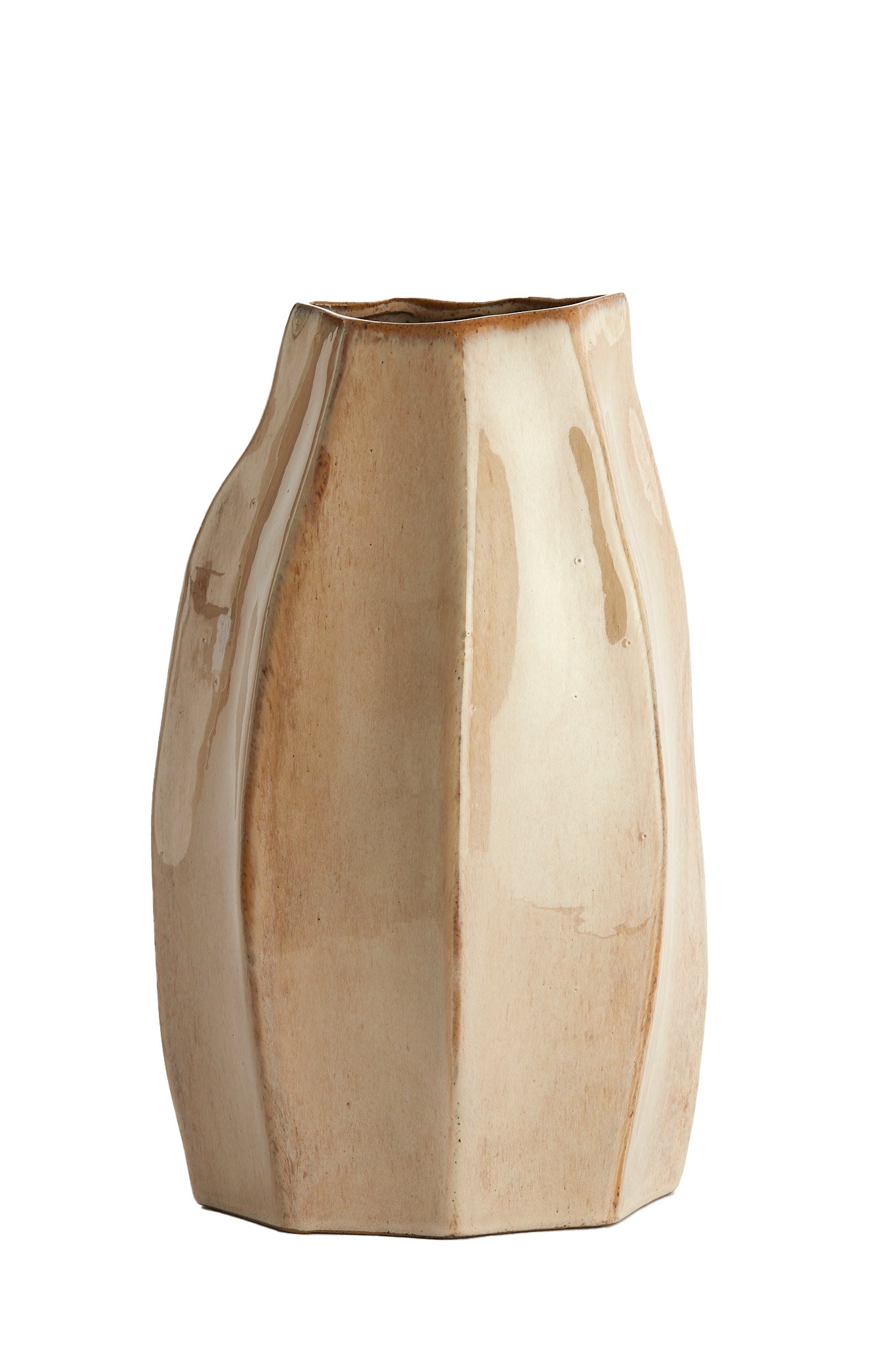 Chiado Gloss Beige Ceramic Vase