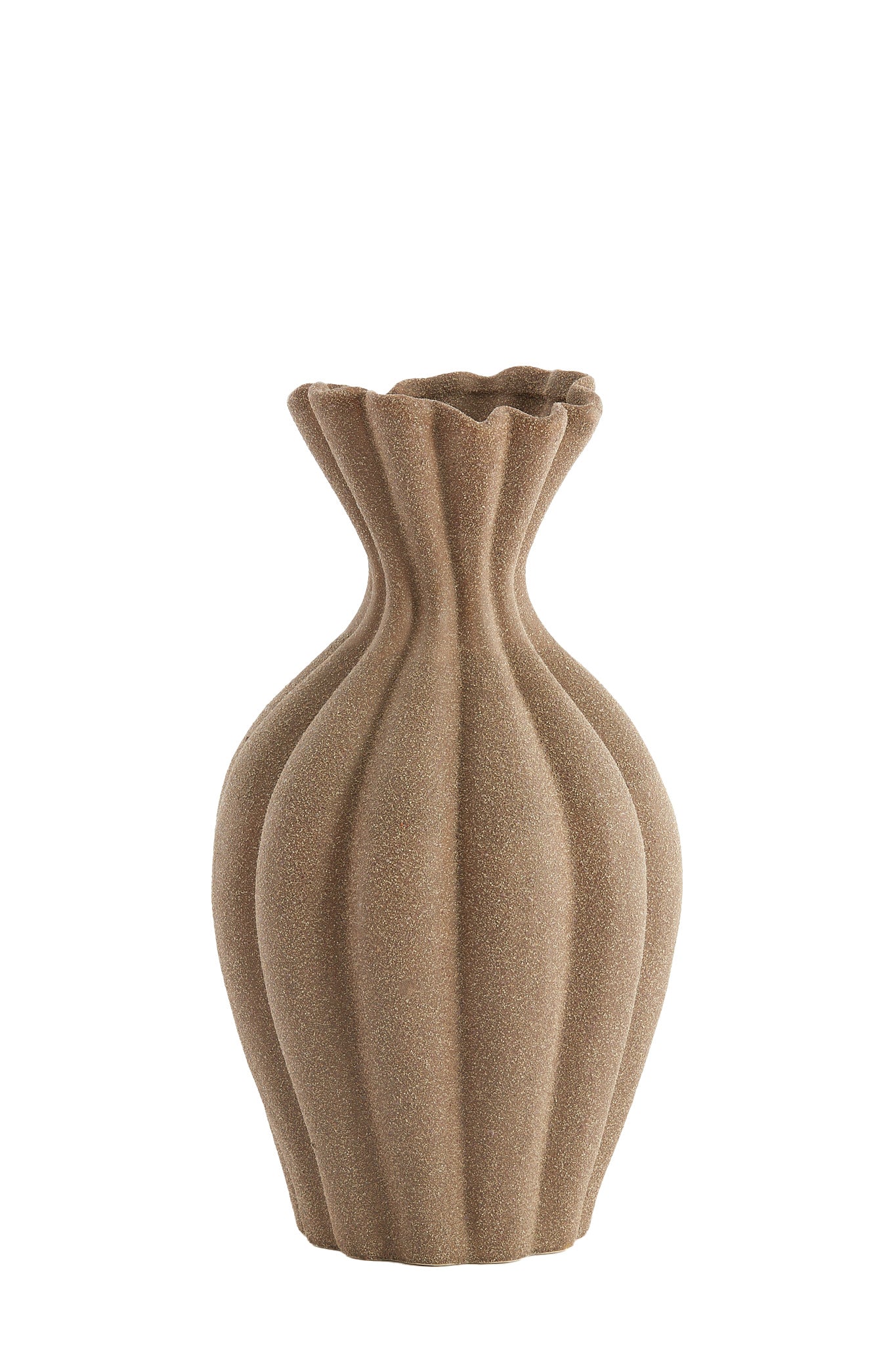 Sillian Matt Brown Ceramic Vase 40.5cm