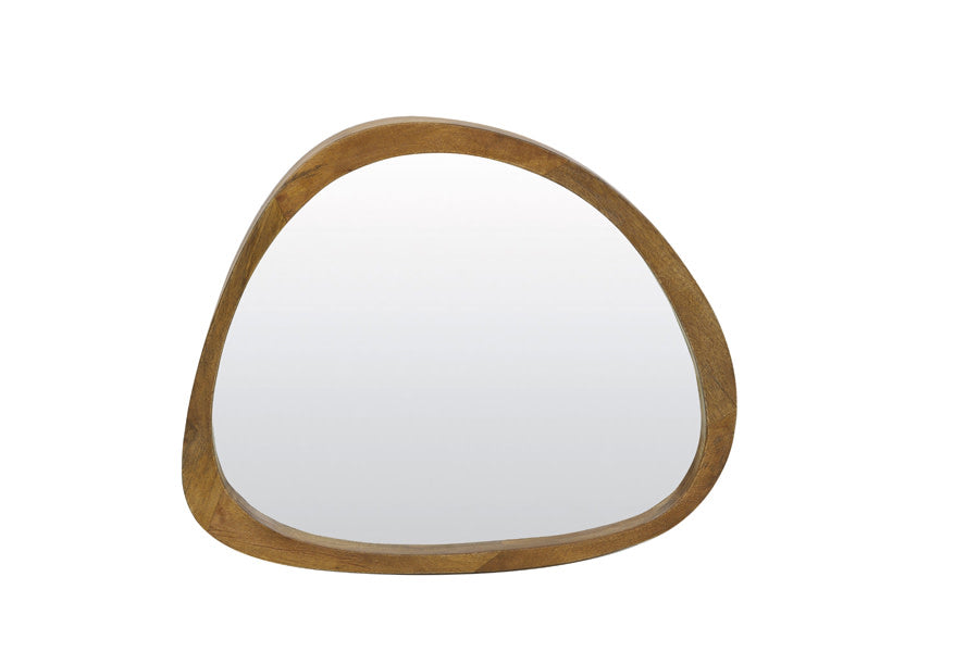 Sonora Oiled Brown Wood Wall Mirror 70cm
