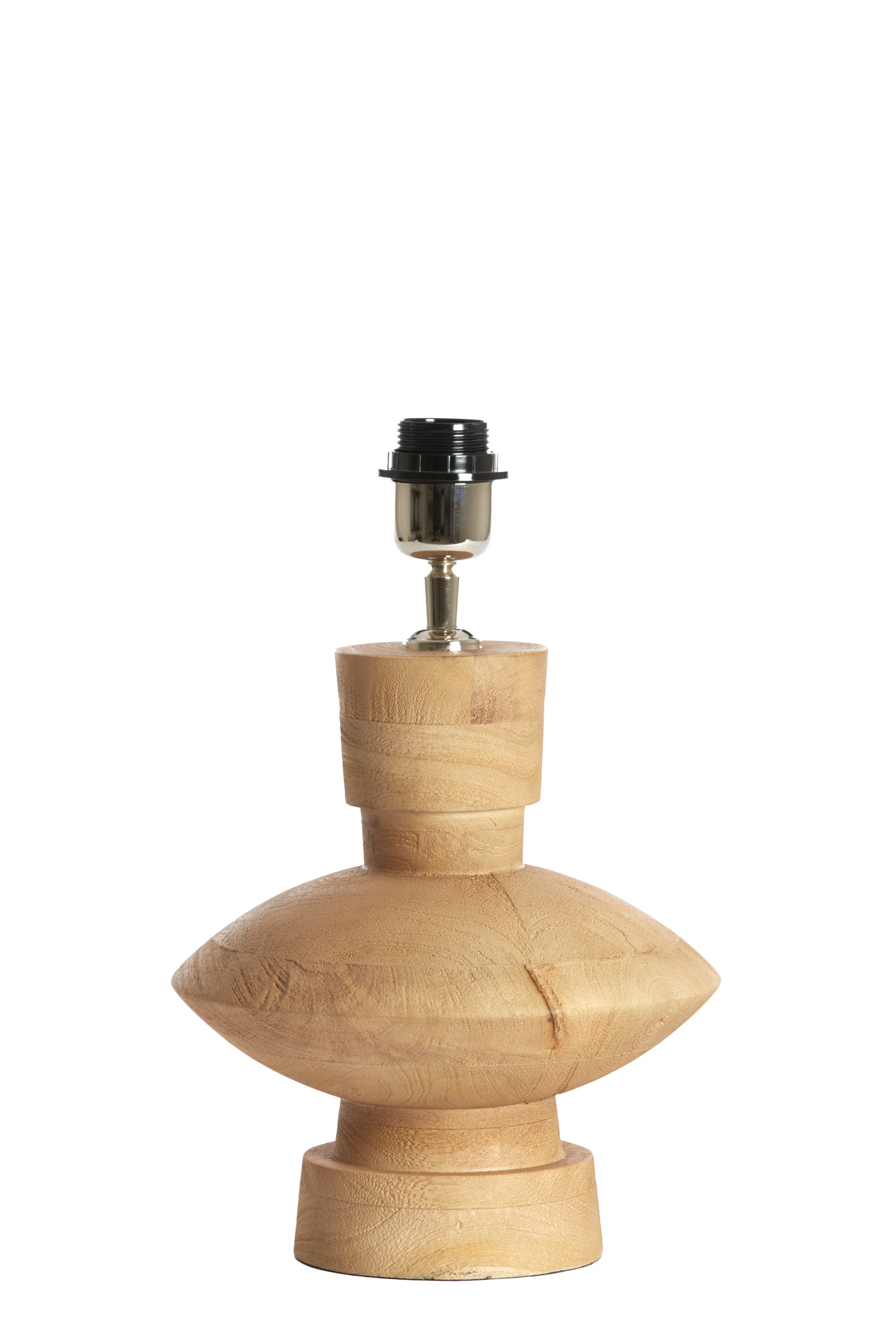 Fiera Matt Natural Wood Table Lamp Base 25cm