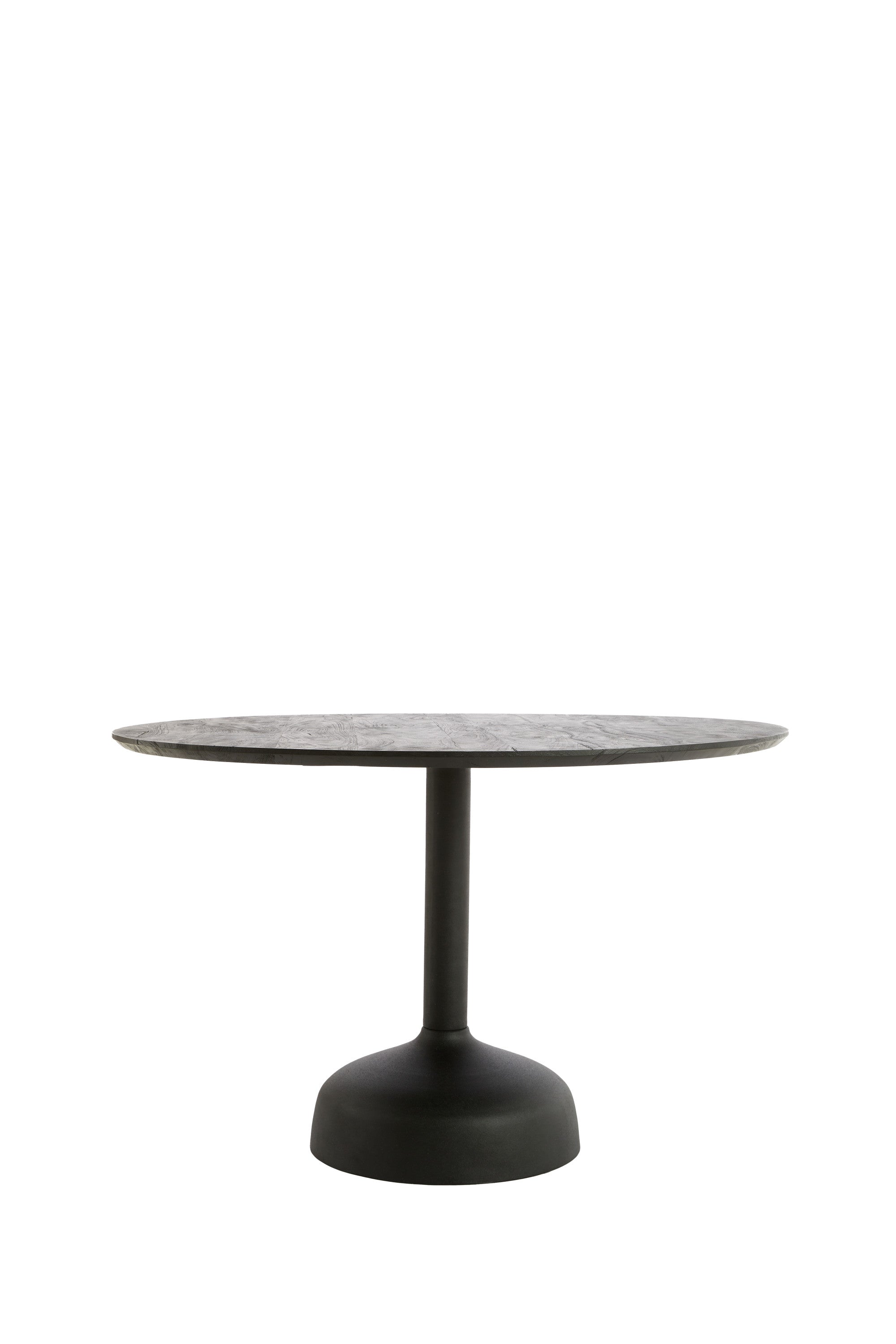 Tunja Matt Black Wood Round Dining Table 120cm
