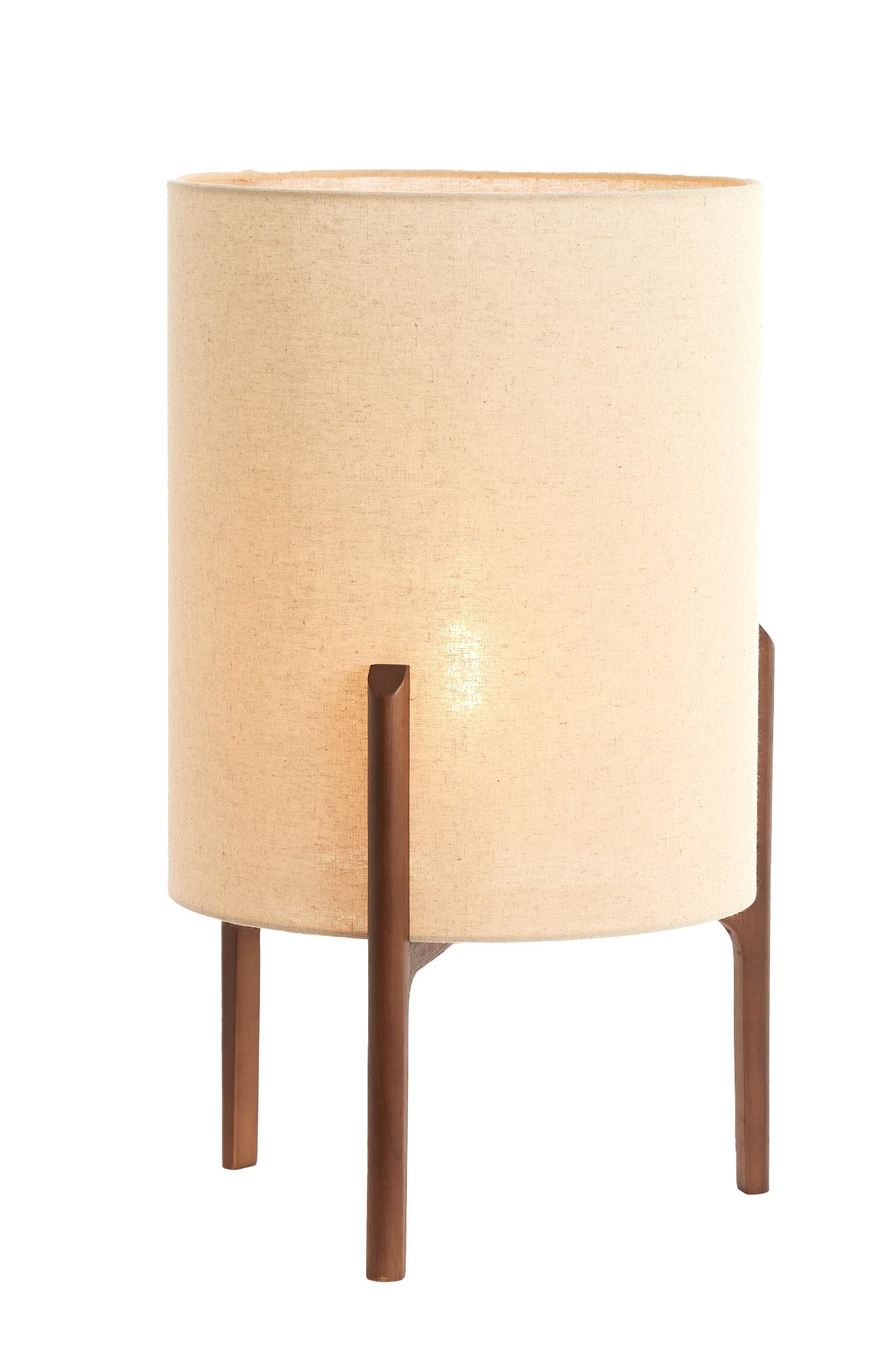 Litto Dark Brown & Natural Linen Table Lamp 58cm