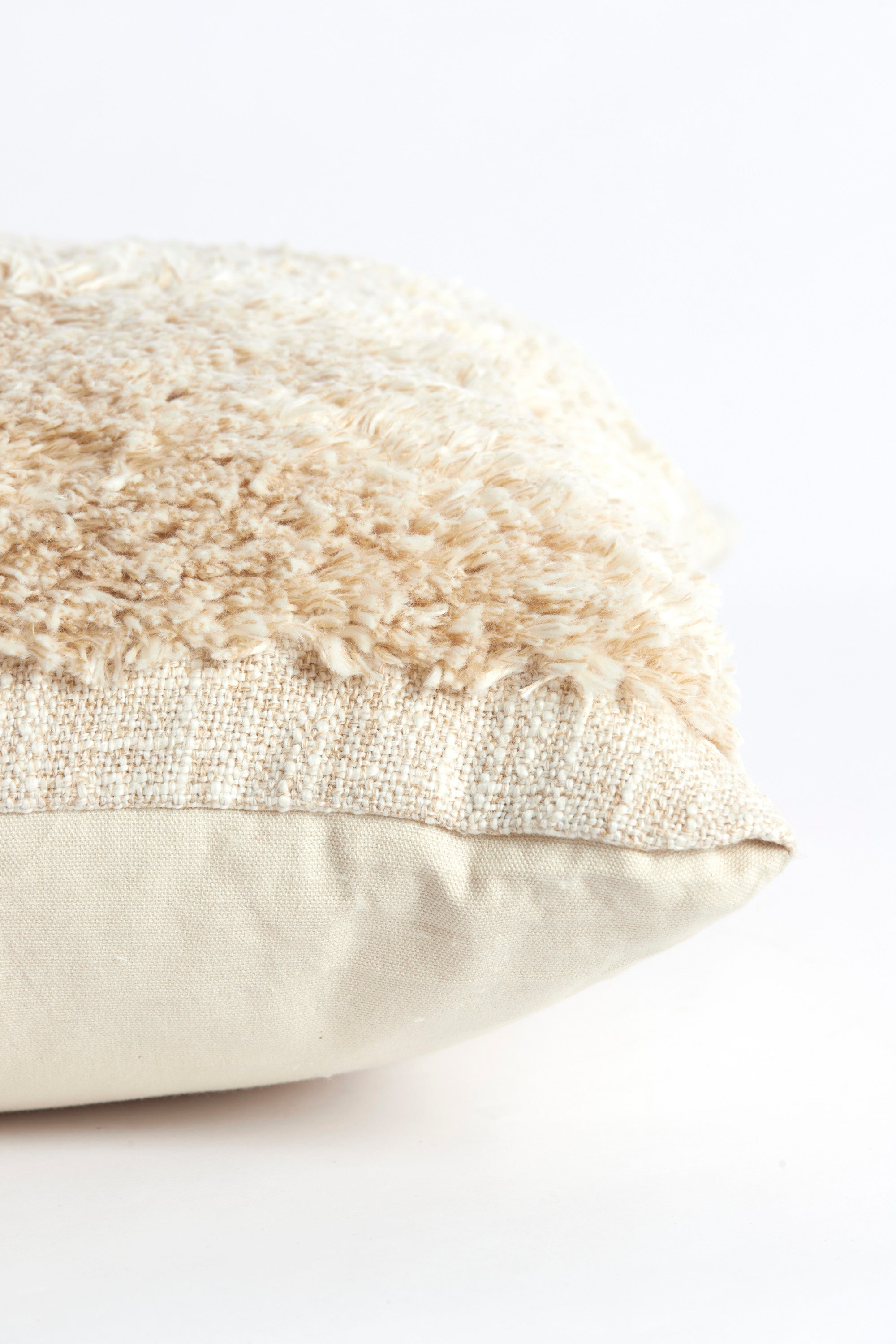 Javea Cream Textured Square Cushion 50x50cm
