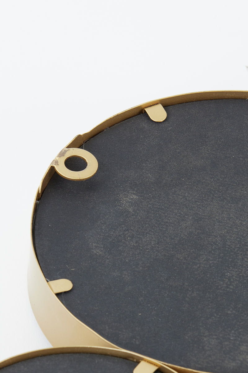 Cielo Circles Gold Metal Round Mirror 57.5cm