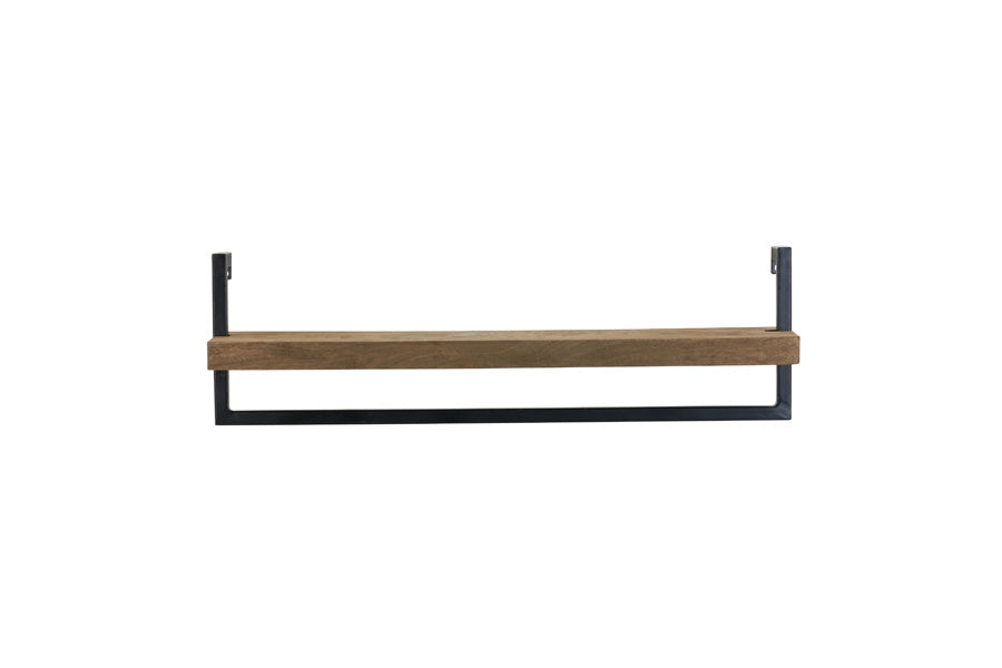 Maddison Dark Brown Wood Wall Shelf 80cm