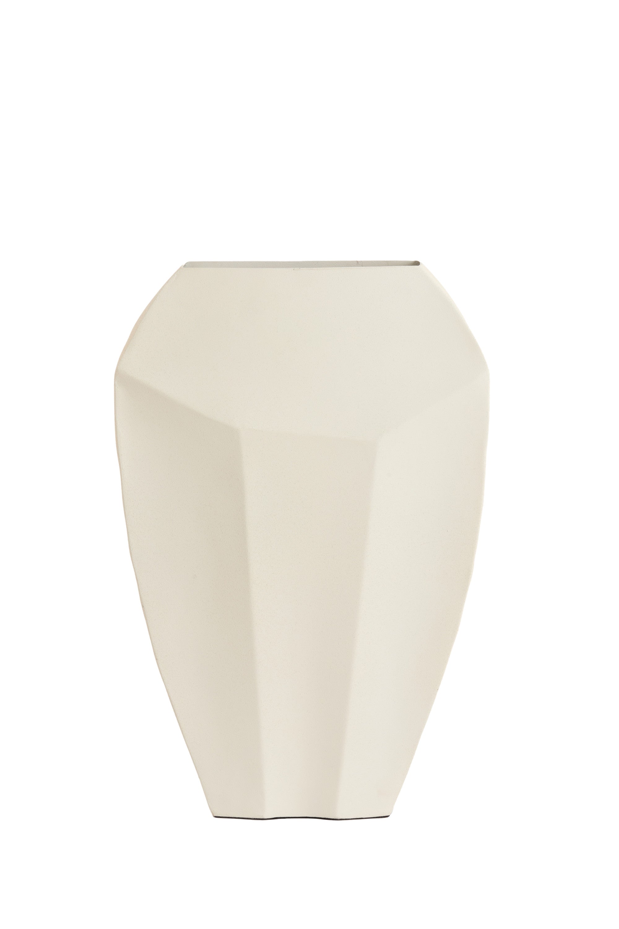 Cordoba Matt Cream Metal Vase 45cm