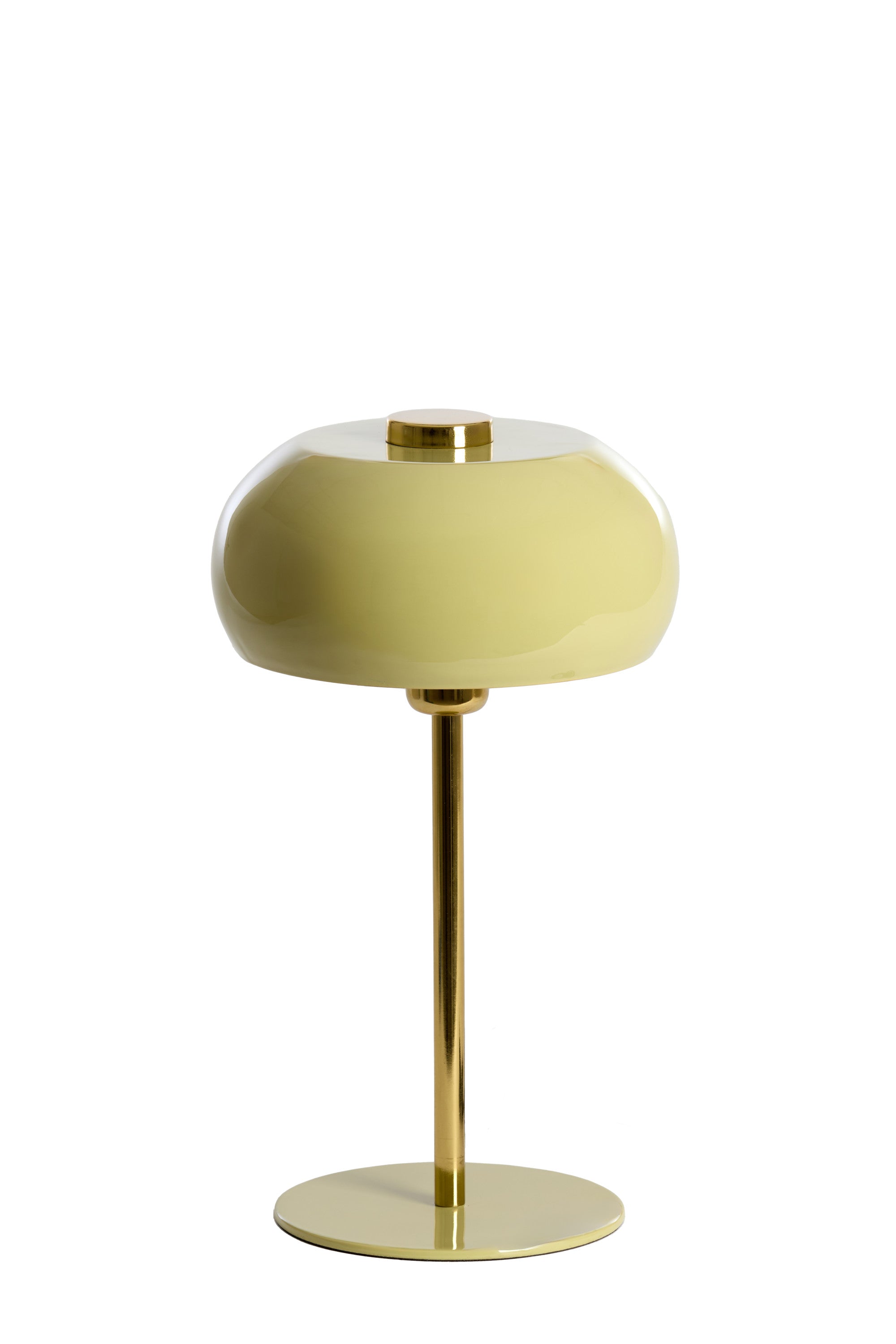 Surin Gloss Light Green & Gold Metal Table Lamp