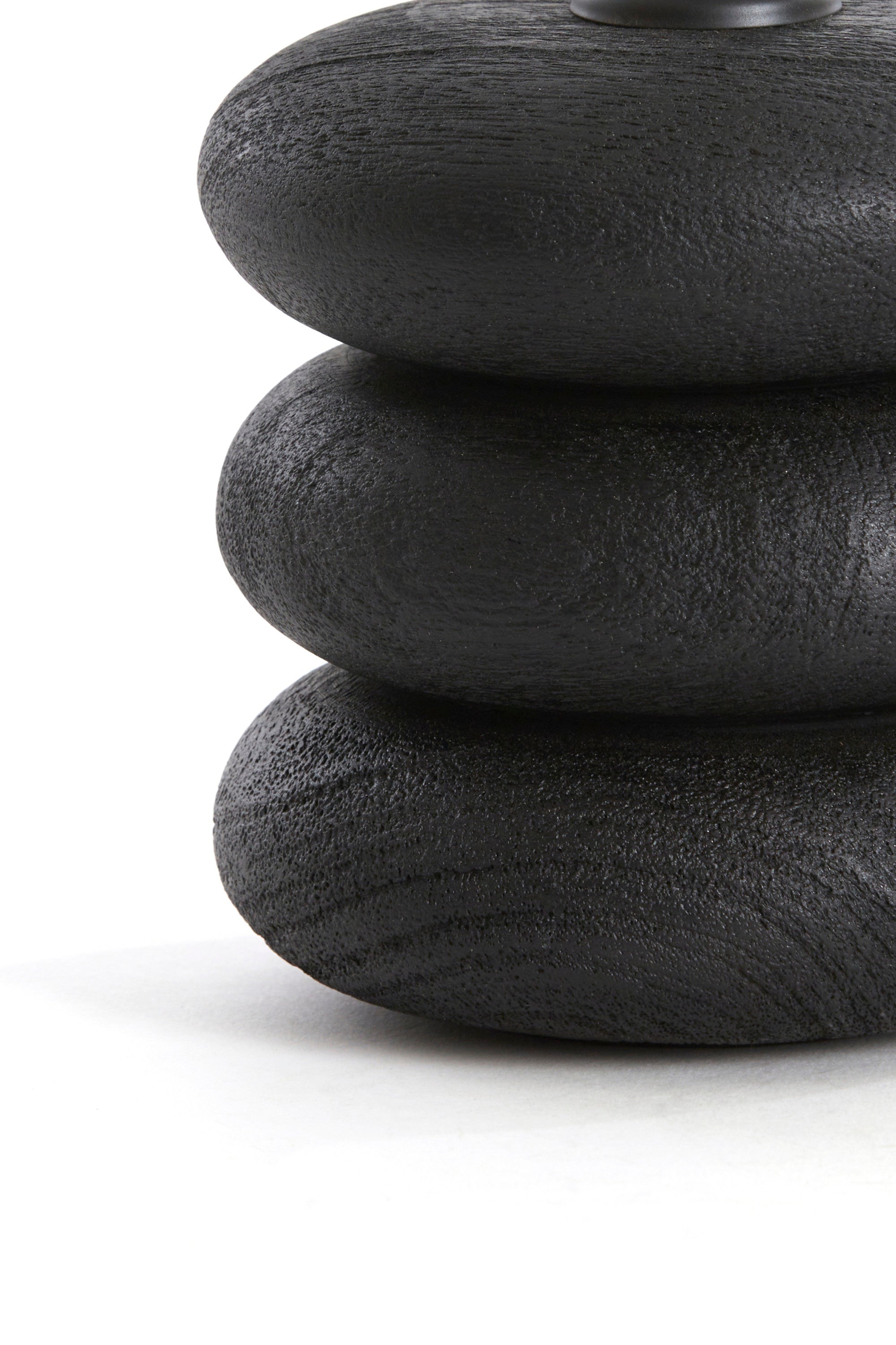 Budongo Black Wood Table Lamp Base 12cm