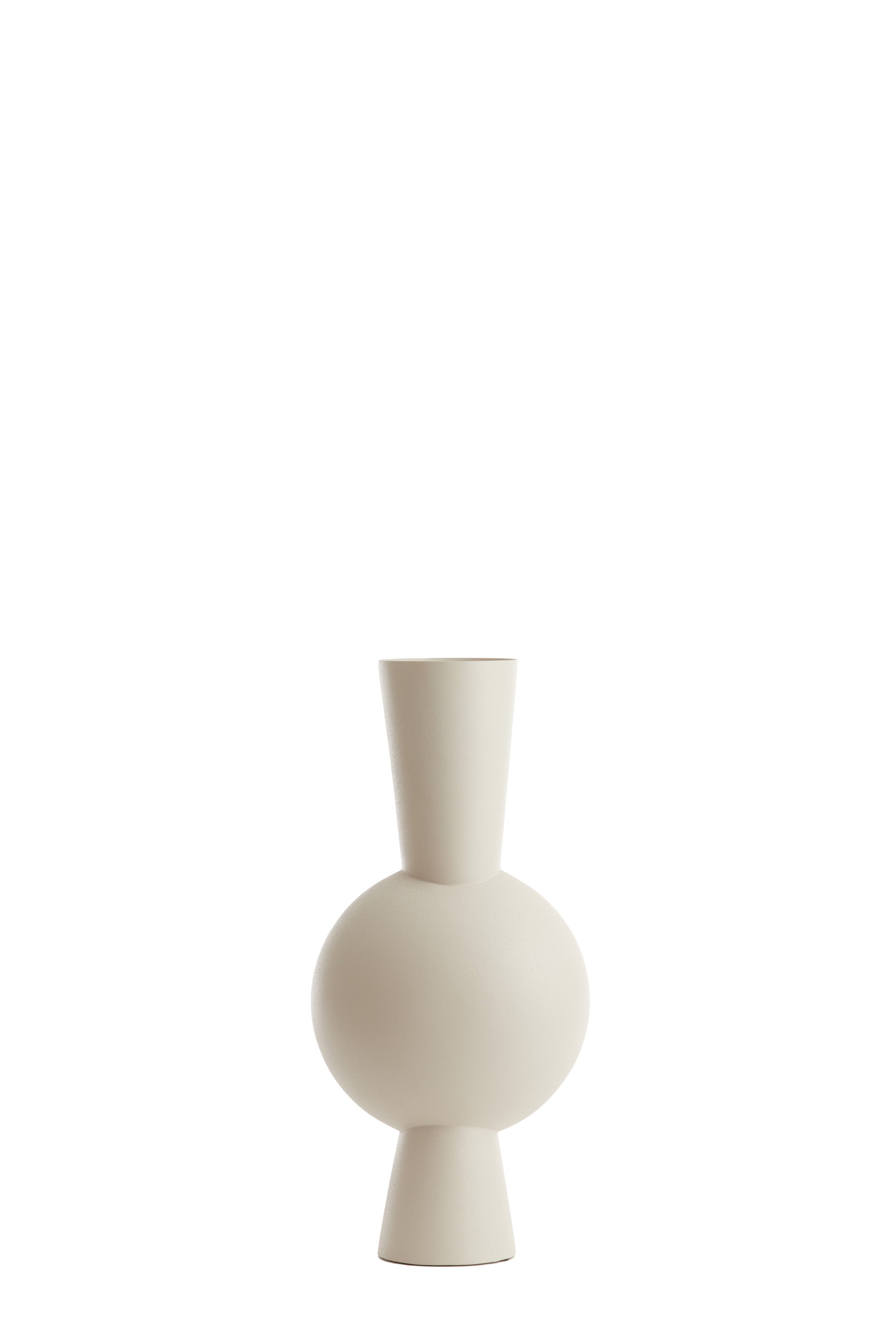 Kavandu Cream Metal Vase 54cm