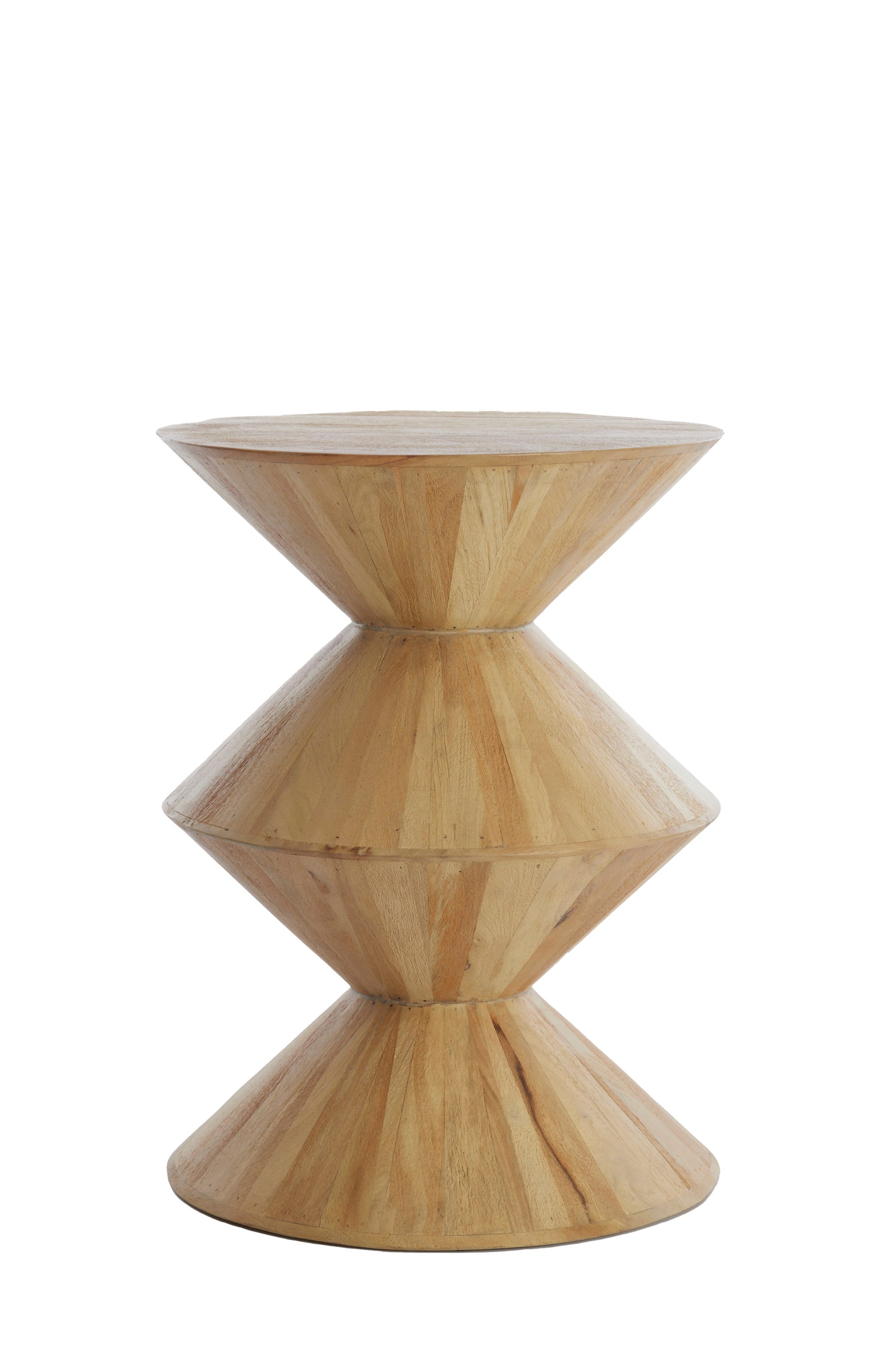 Larus Natural Mango Wood Round Side Table 60cm