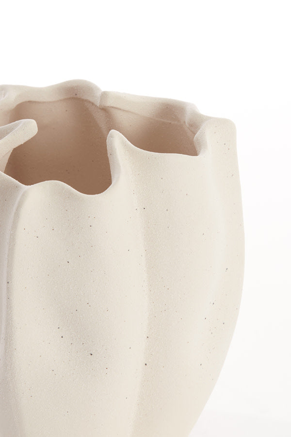 Sanguli Cream Ceramic Vase 36.5cm