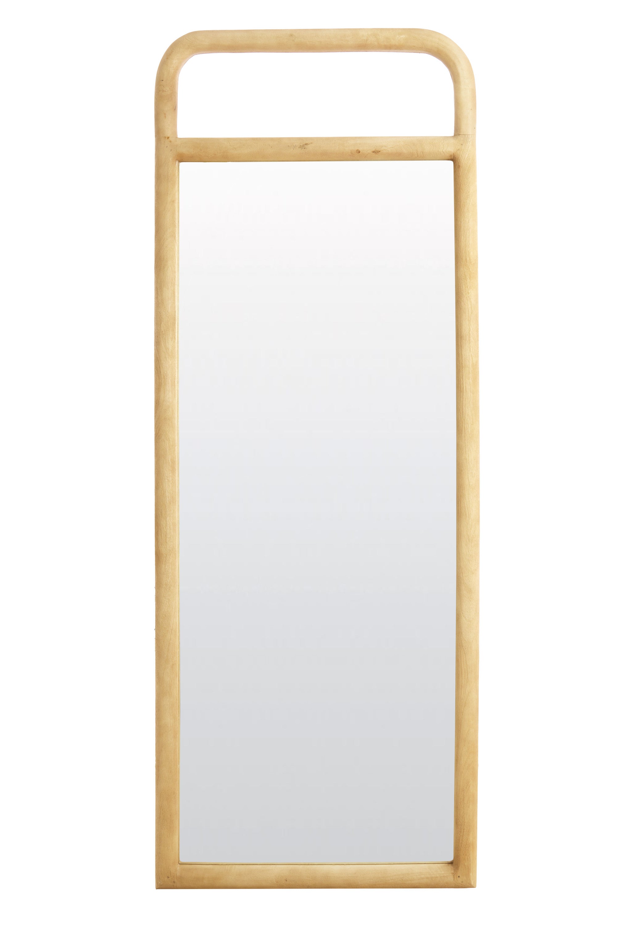 Romeo Matt Natural Wood Arched Full Length Leaner Mirror