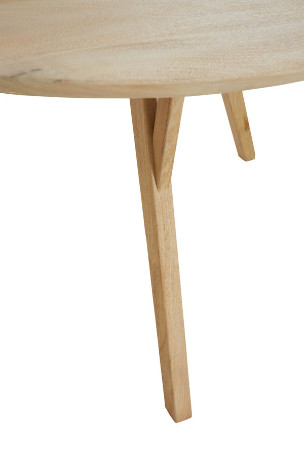 Quenza Natural Mango Wood Round Dining Table 140cm