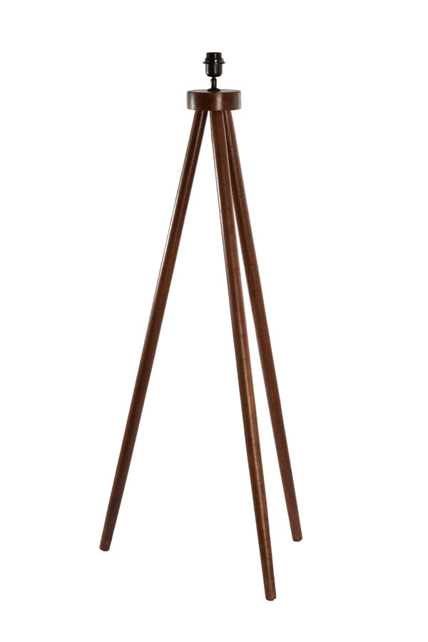Ilias Russet Wood Tripod Floor Lamp