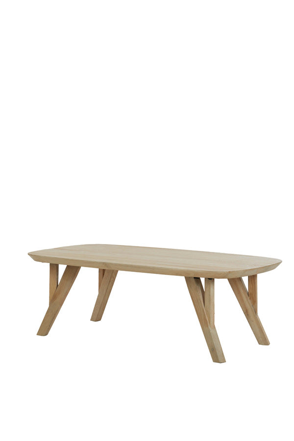 Quenza Natural Mango Rustic Wood Rectangular Coffee Table