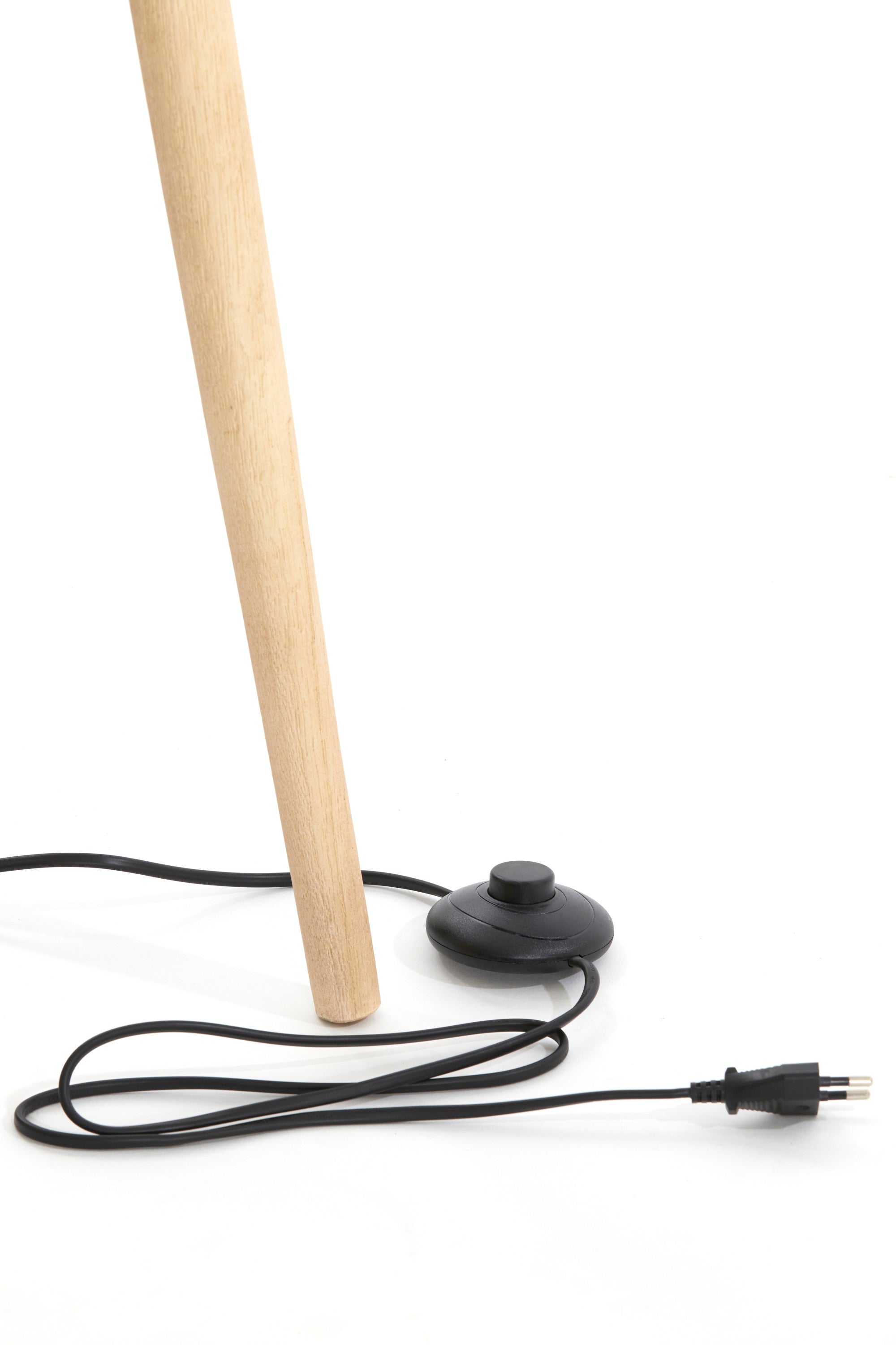 Ilias Matt Natural Wood Tripod Floor Lamp