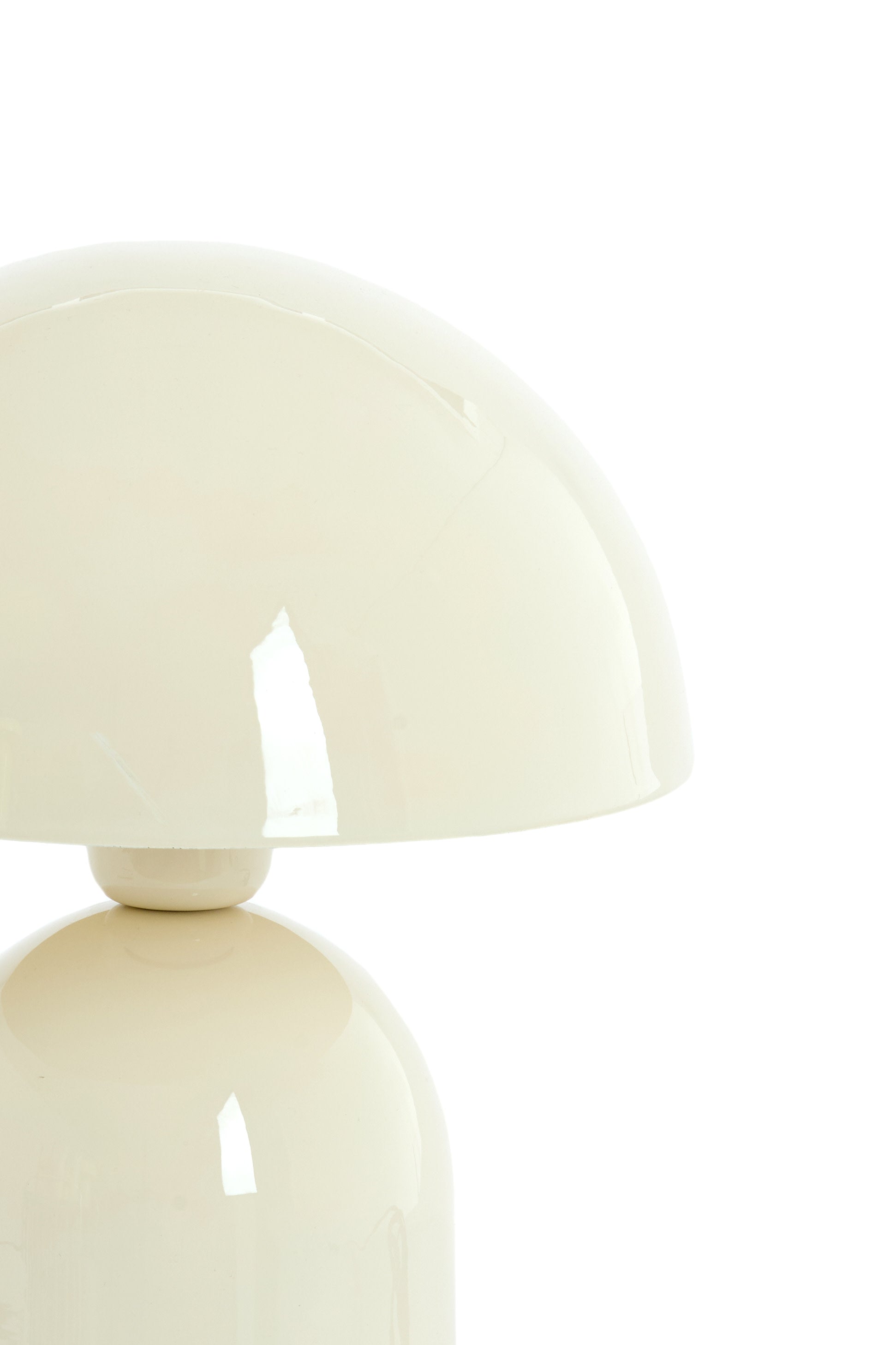 Tolima Gloss Cream Metal Table Lamp 35cm