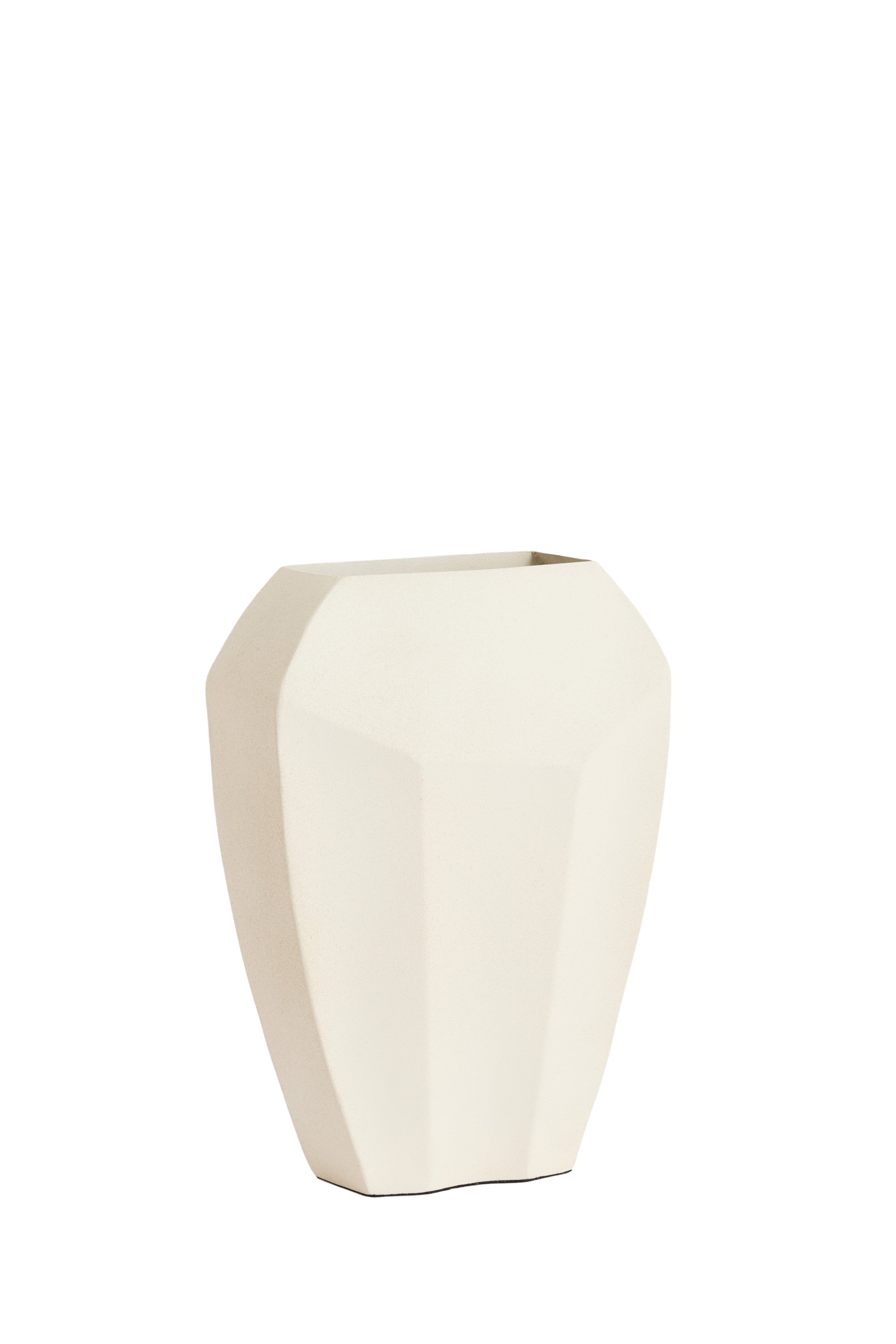 Cordoba Matt Cream Metal Vase 34cm