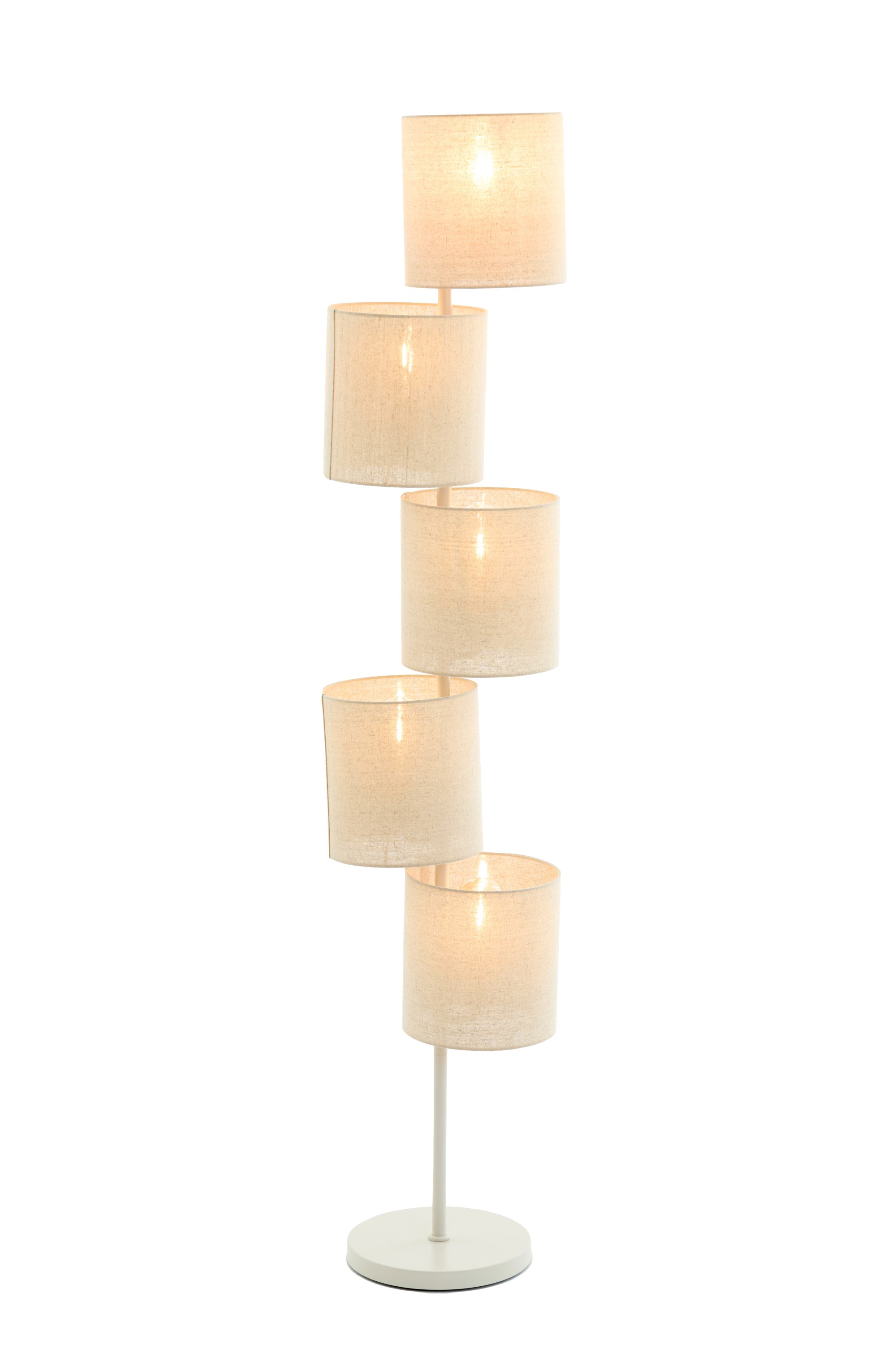 Benigno Beige Metal 5 Light Floor Lamp