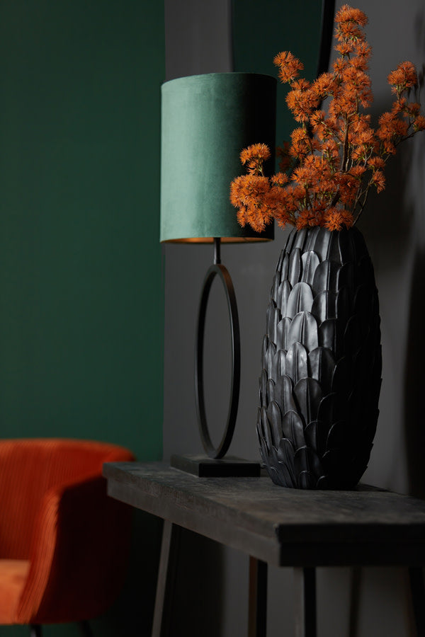 Liva Matt Black Metal Table Lamp Base 53cm