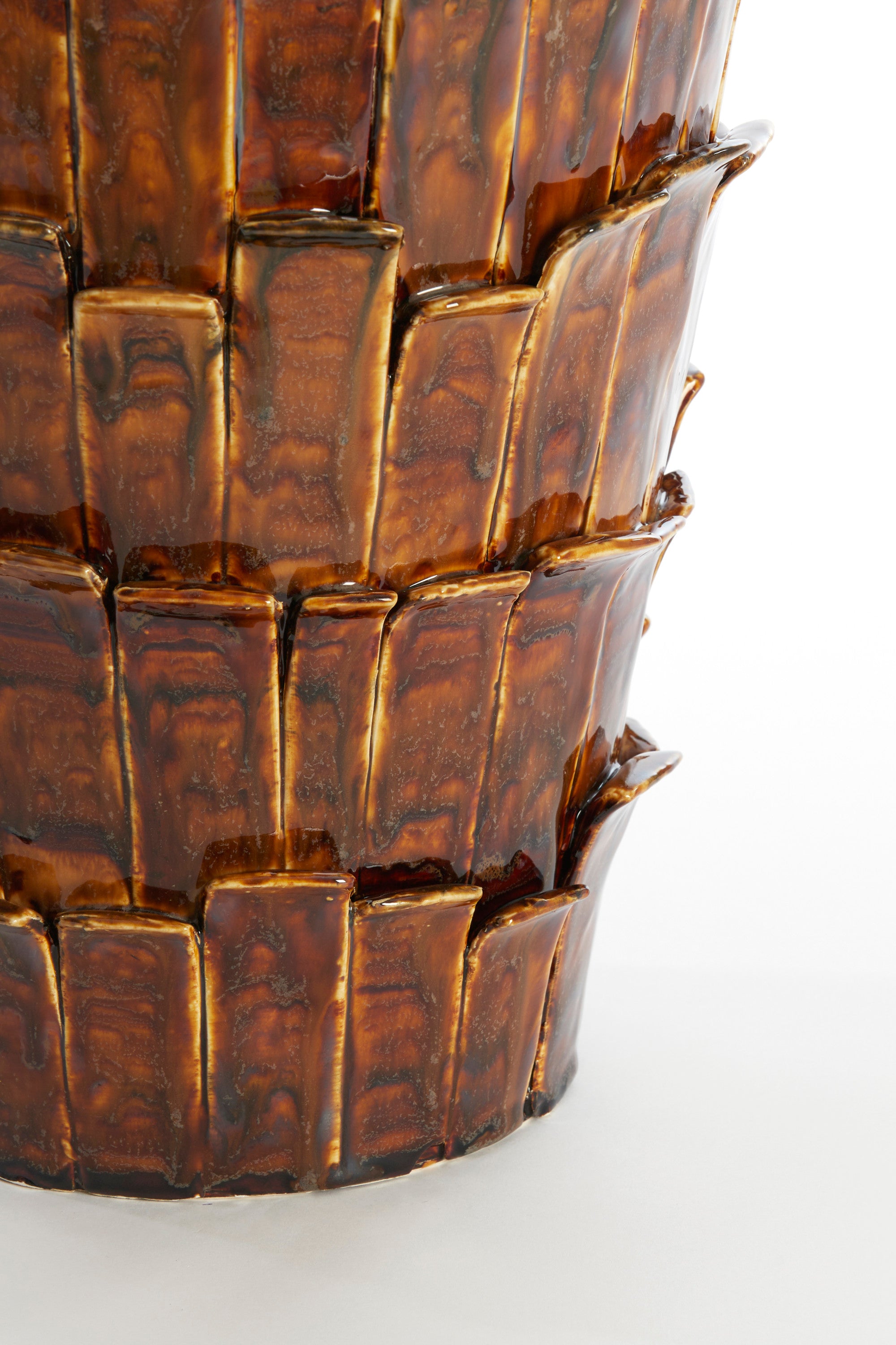Banya Gloss Dark Brown Ceramic Vase 43cm