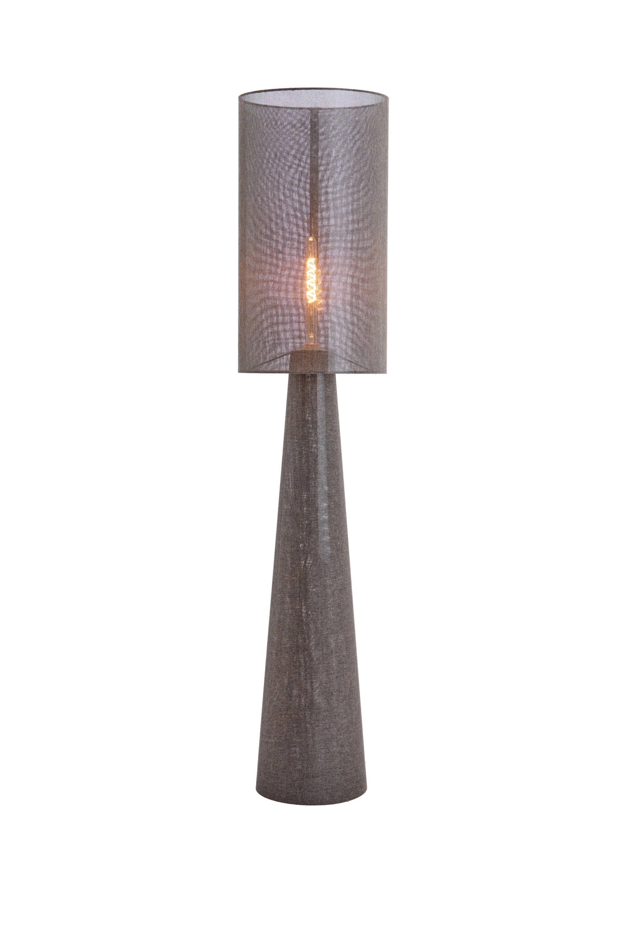 Micky Brown Linen Floor Lamp
