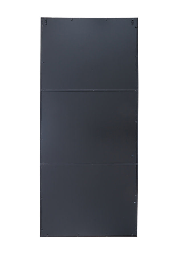 Zeneta Clear Glass & Black Rectangular Full Length Leaner Mirror 180cm