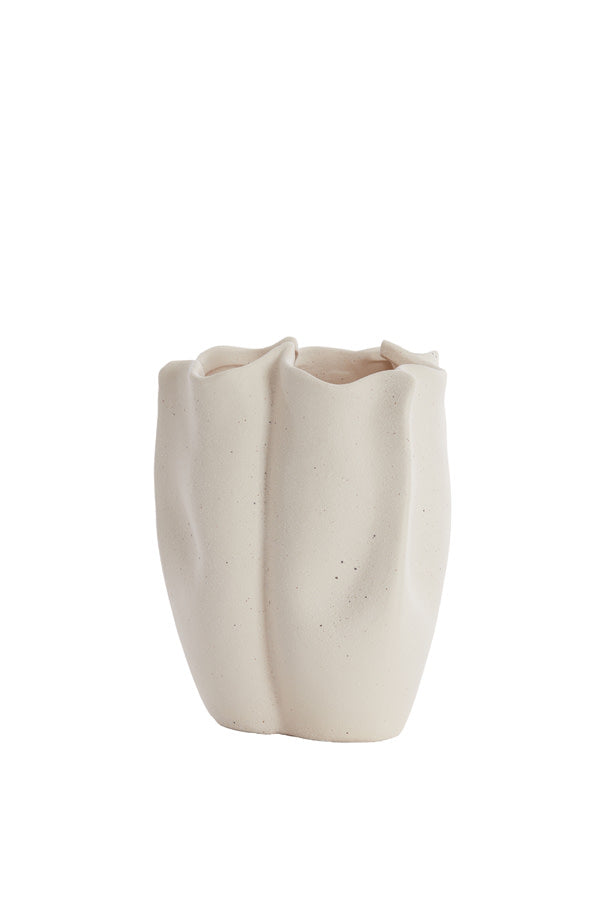 Sanguli Cream Ceramic Vase 36.5cm