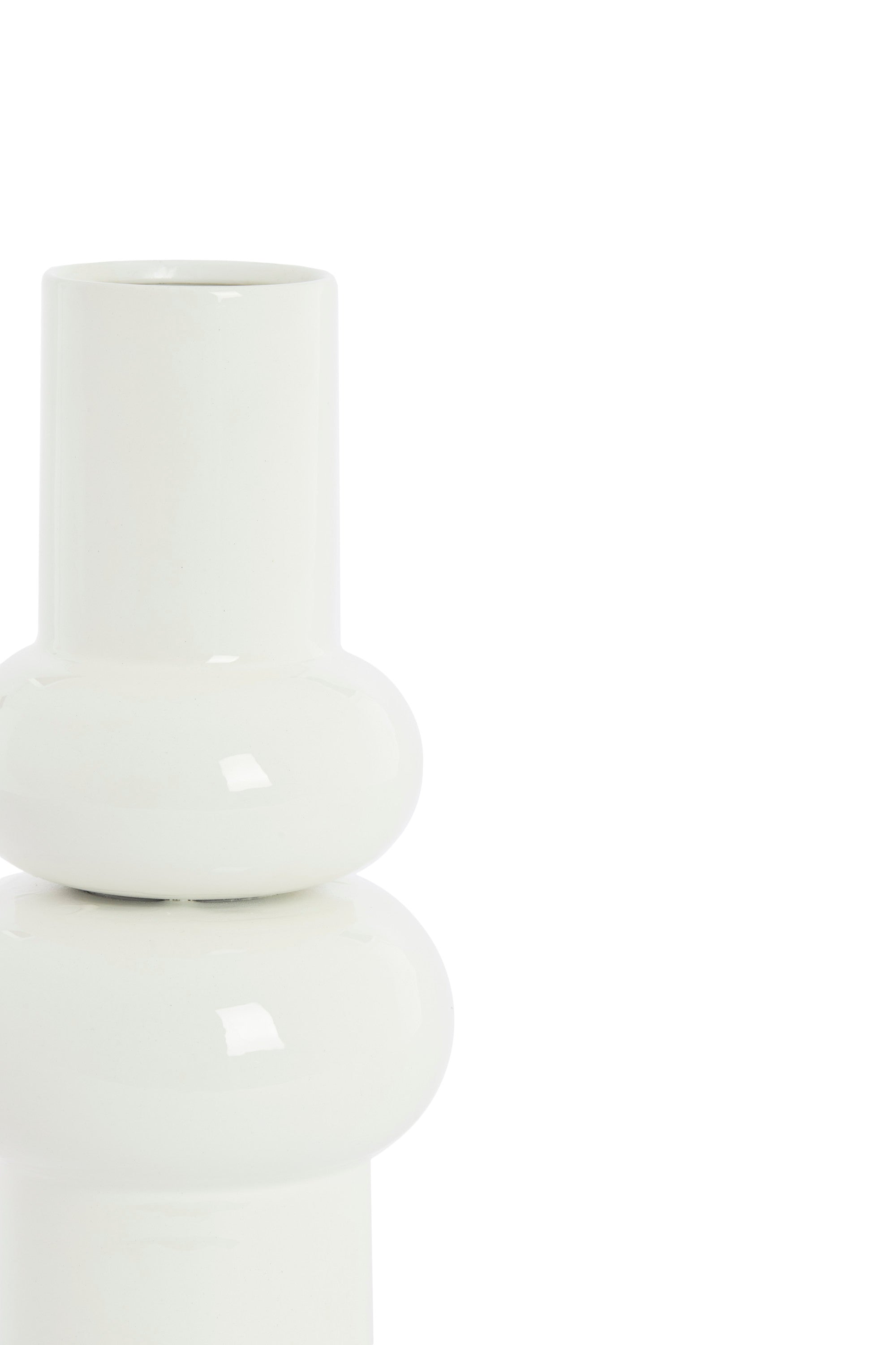 Irissa Cream Metal Vase 36cm