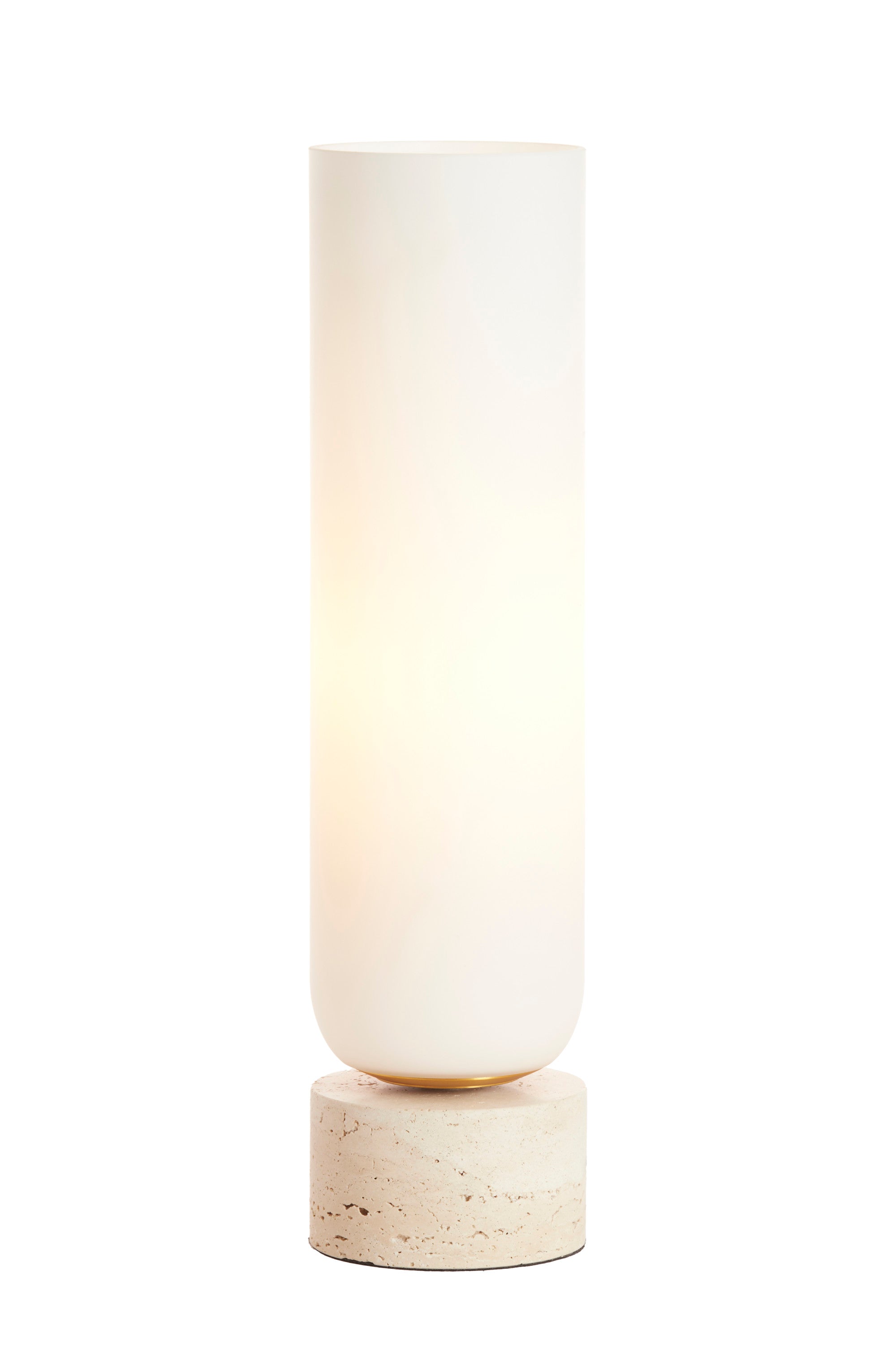 Rylano Milky Glass & Sand/Antique Bronze Table Lamp 47.5cm