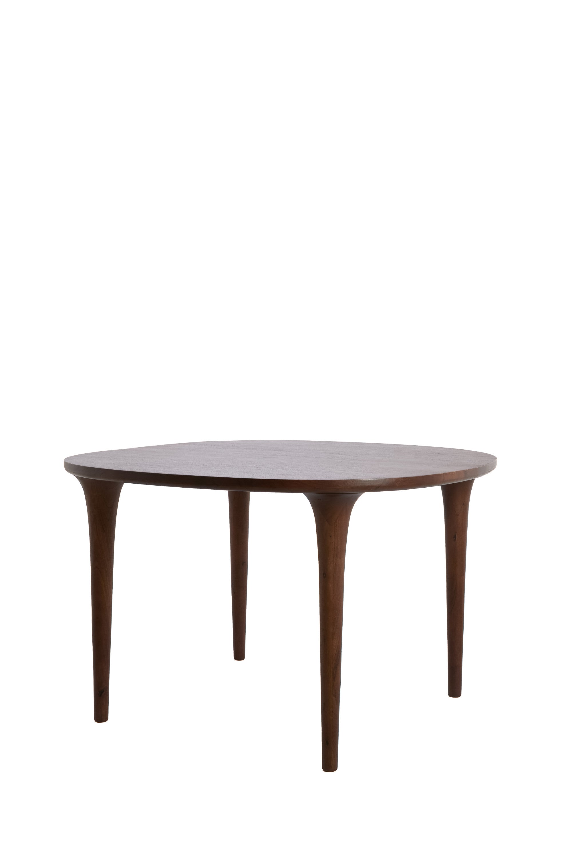 Zale Dark Brown Acacia Wood Round Dining Table 120cm