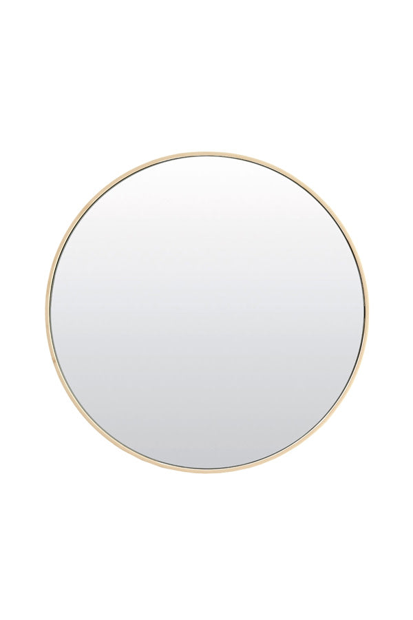 Espejo Clear & Cream Glass Round Wall Mirror 70cm